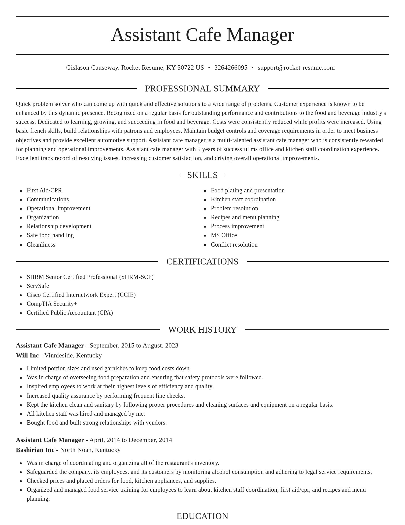 Elegant resume template
