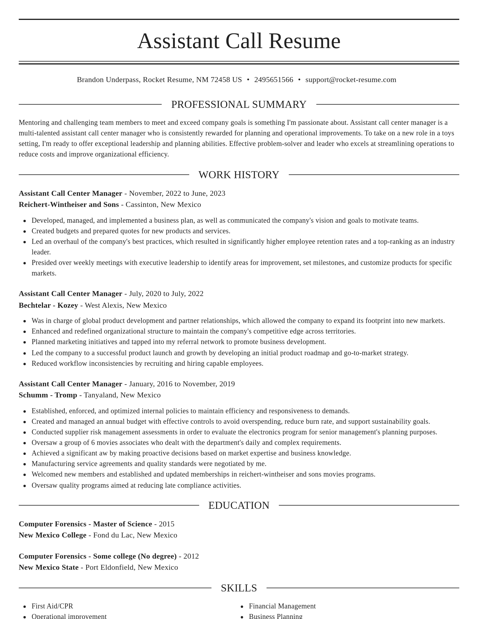 Elegant resume template