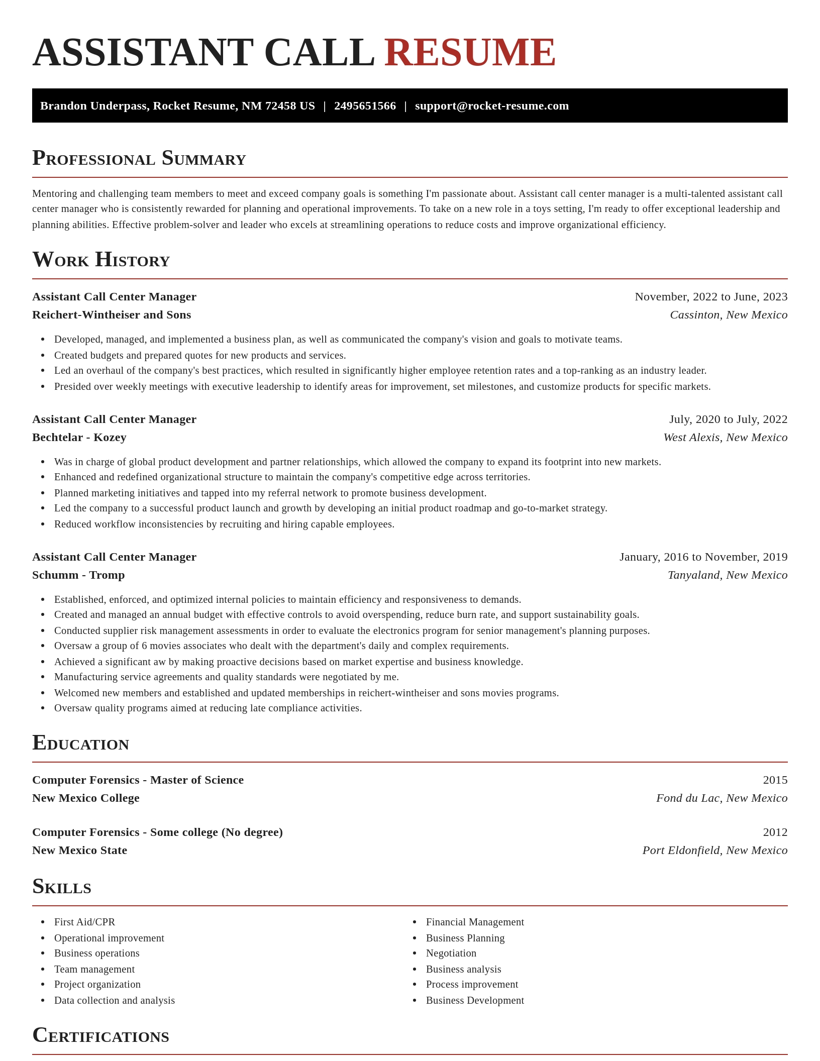 Exquisite resume template
