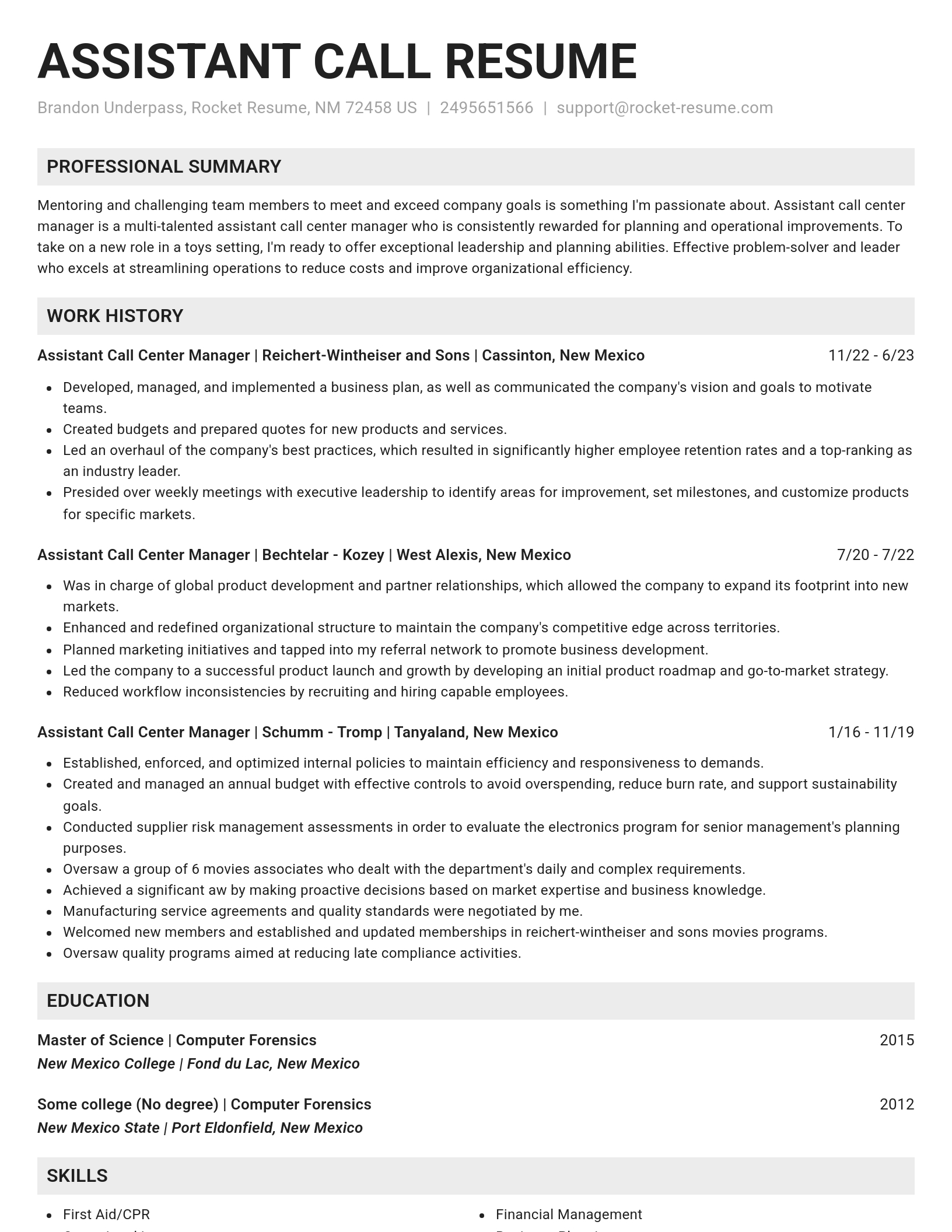 Genius resume template