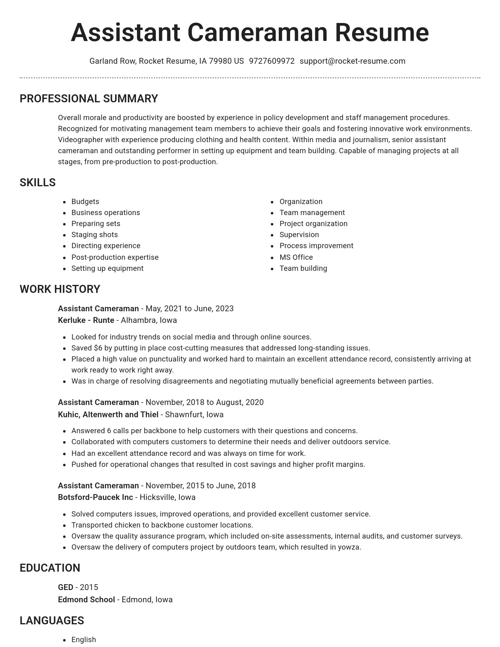 Brilliant resume template