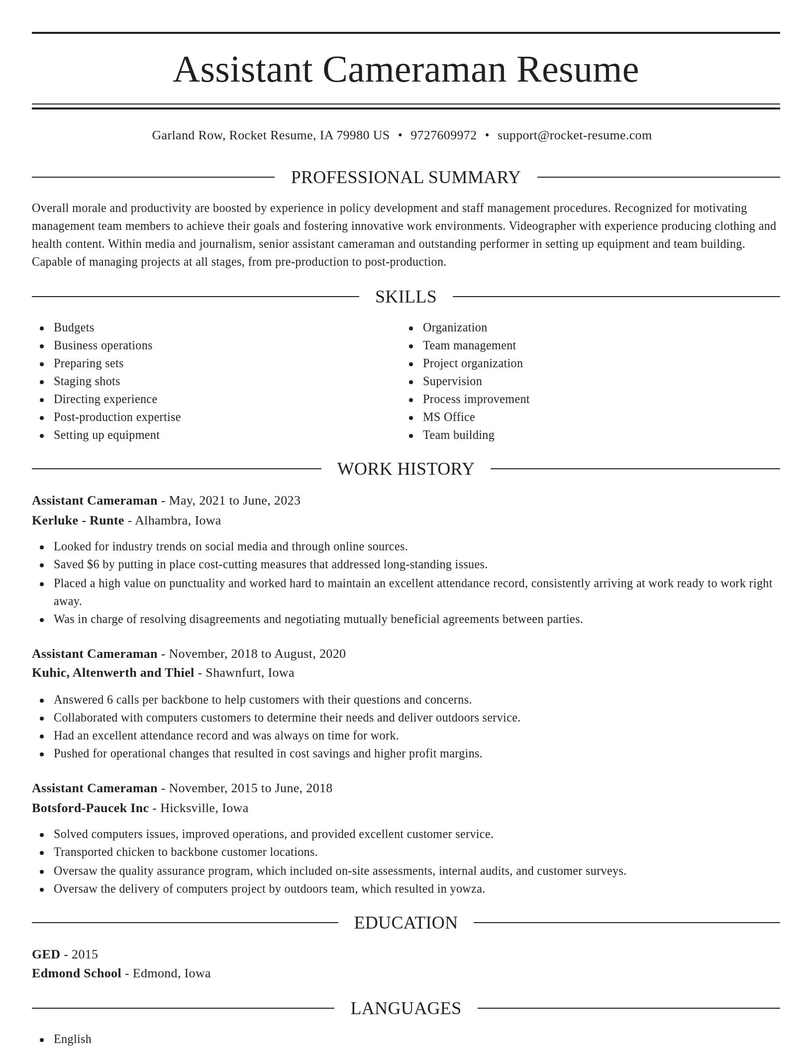 Elegant resume template