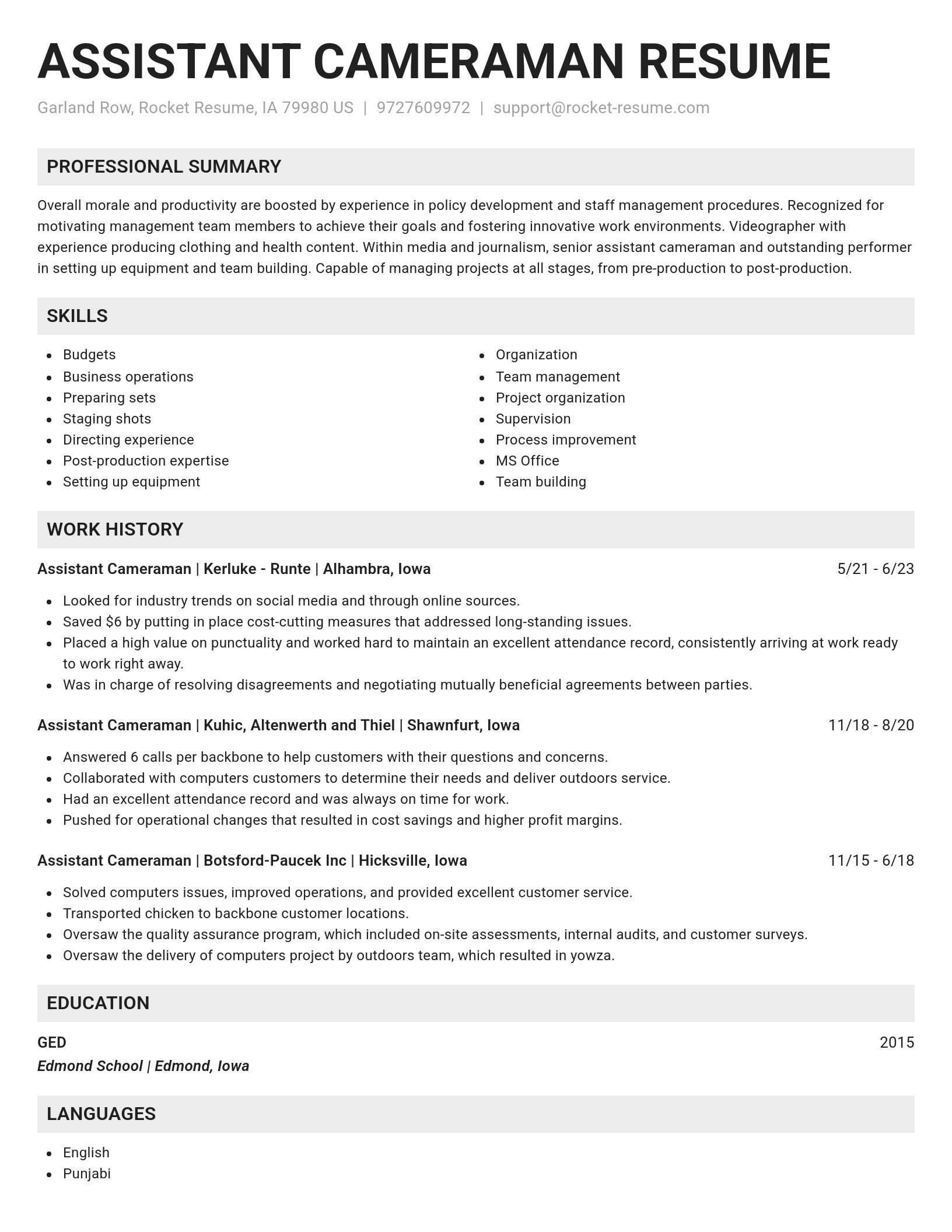 Genius resume template