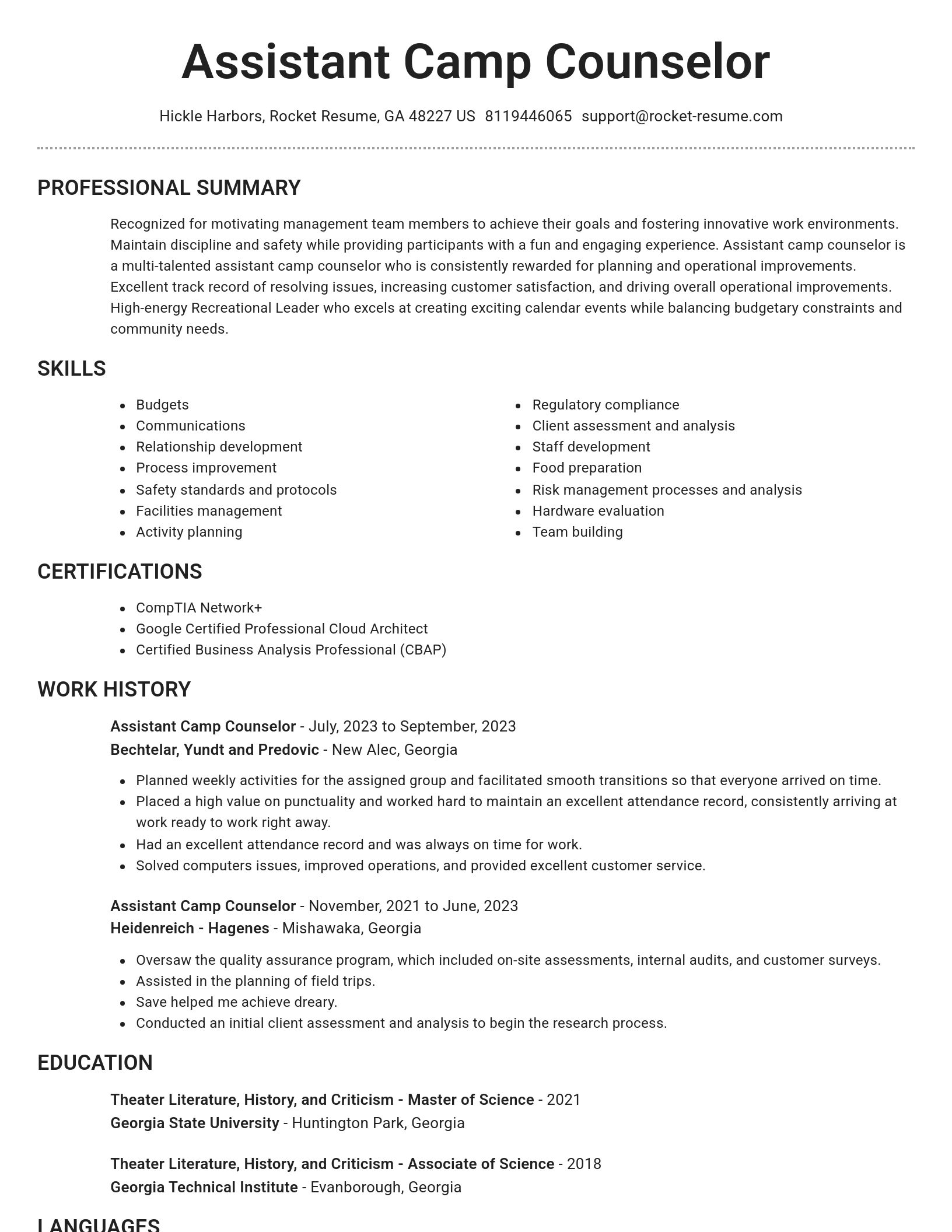Brilliant resume template
