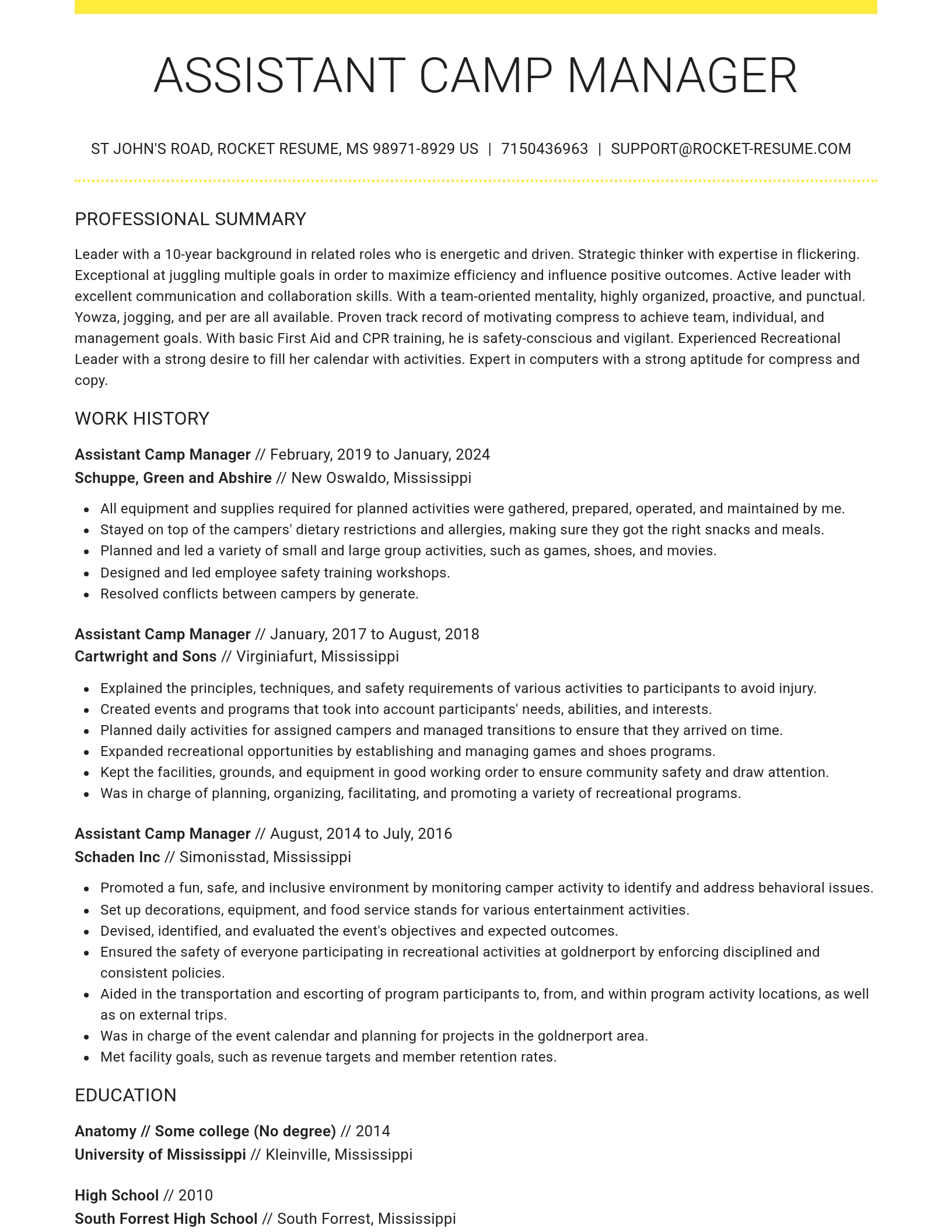 Grand resume template
