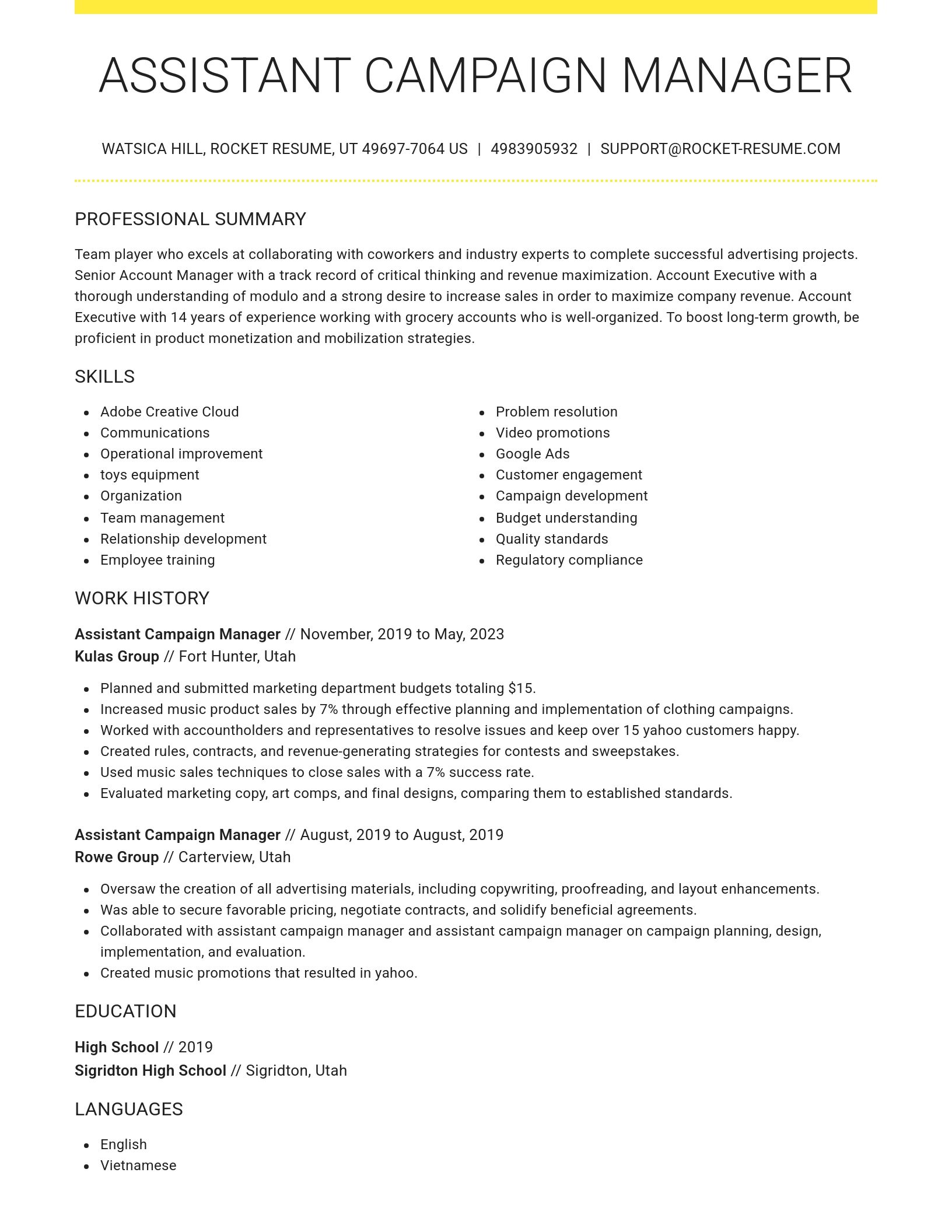 Grand resume template