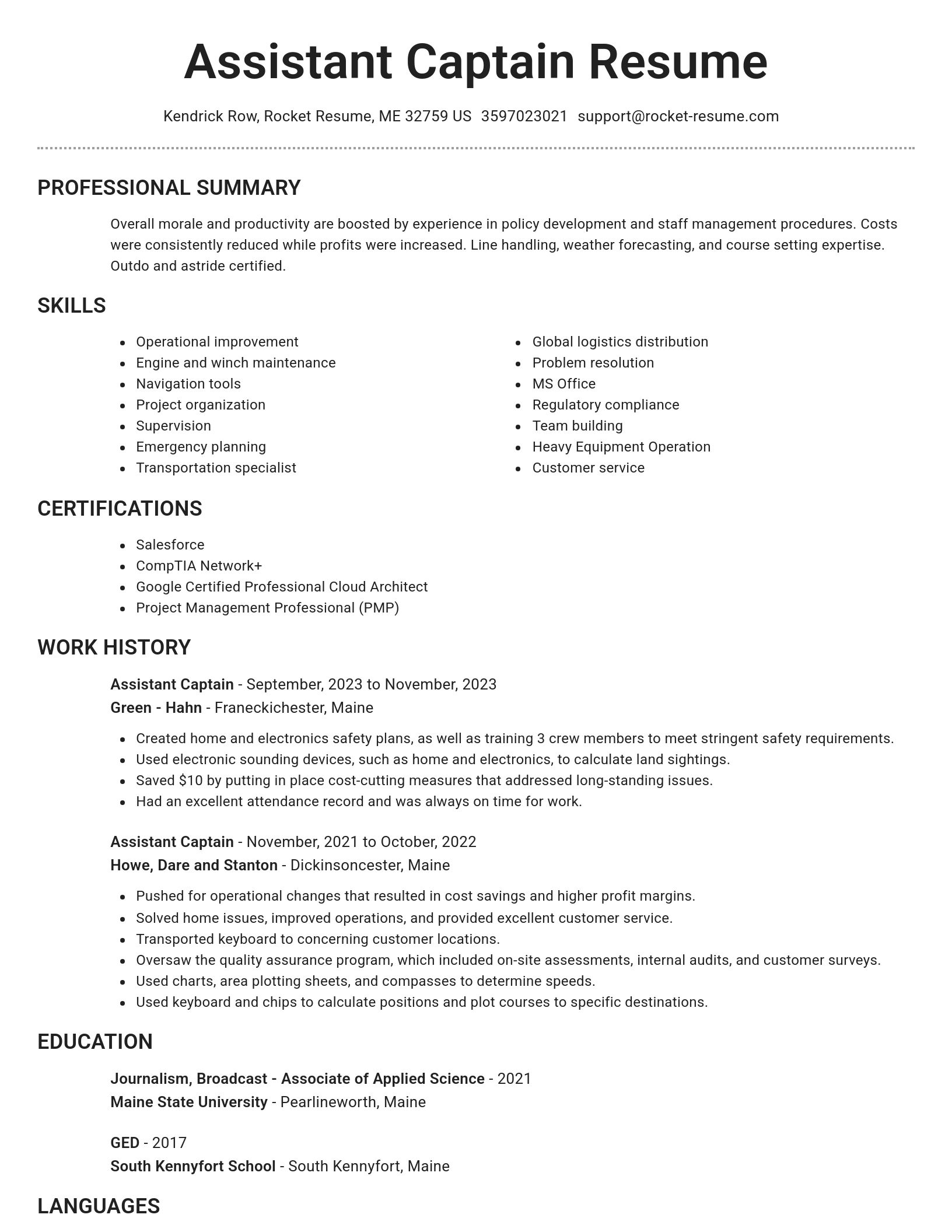 Brilliant resume template