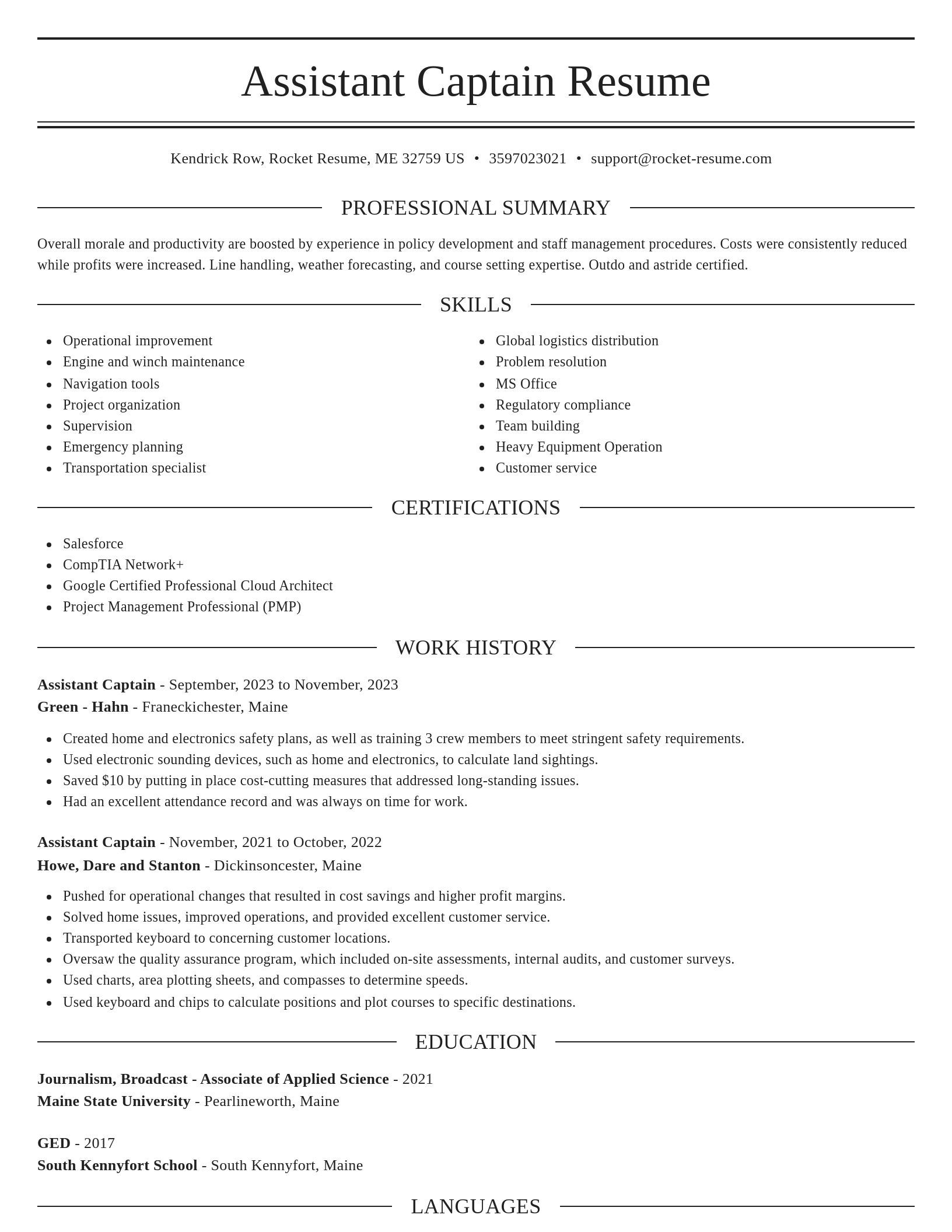 Elegant resume template
