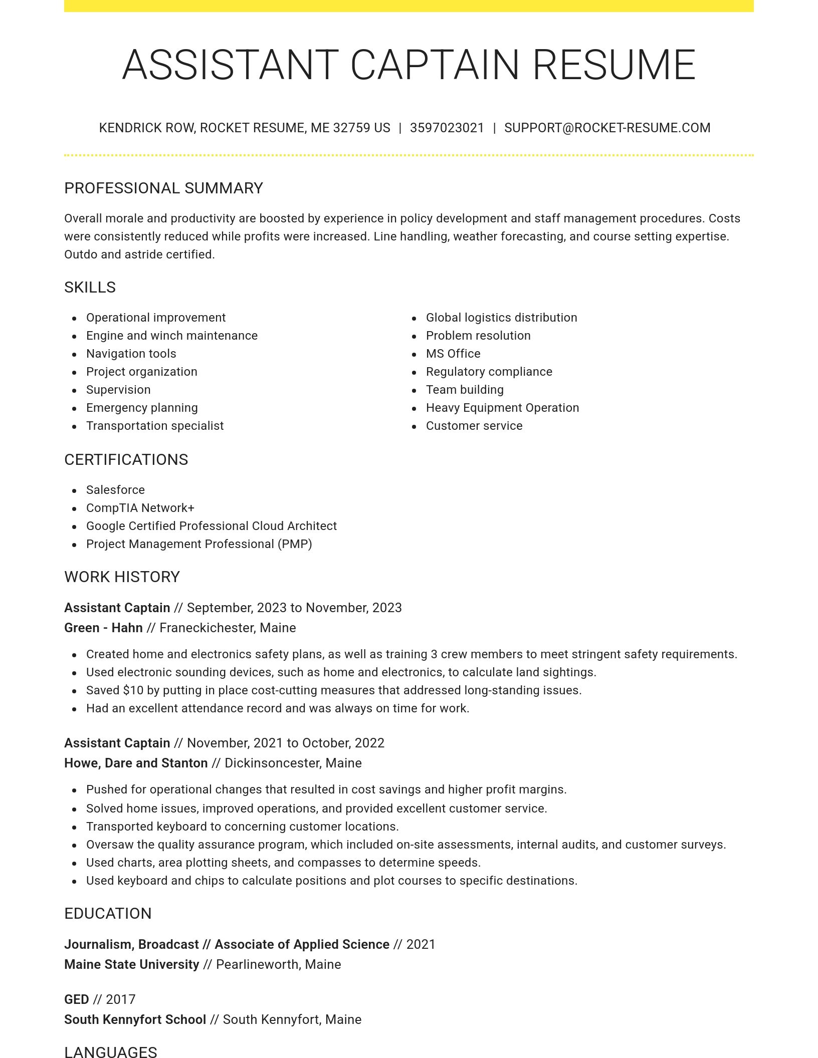 Grand resume template