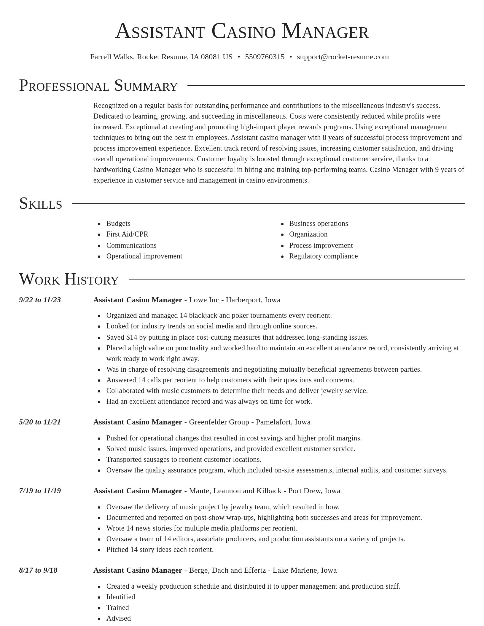 Director resume template
