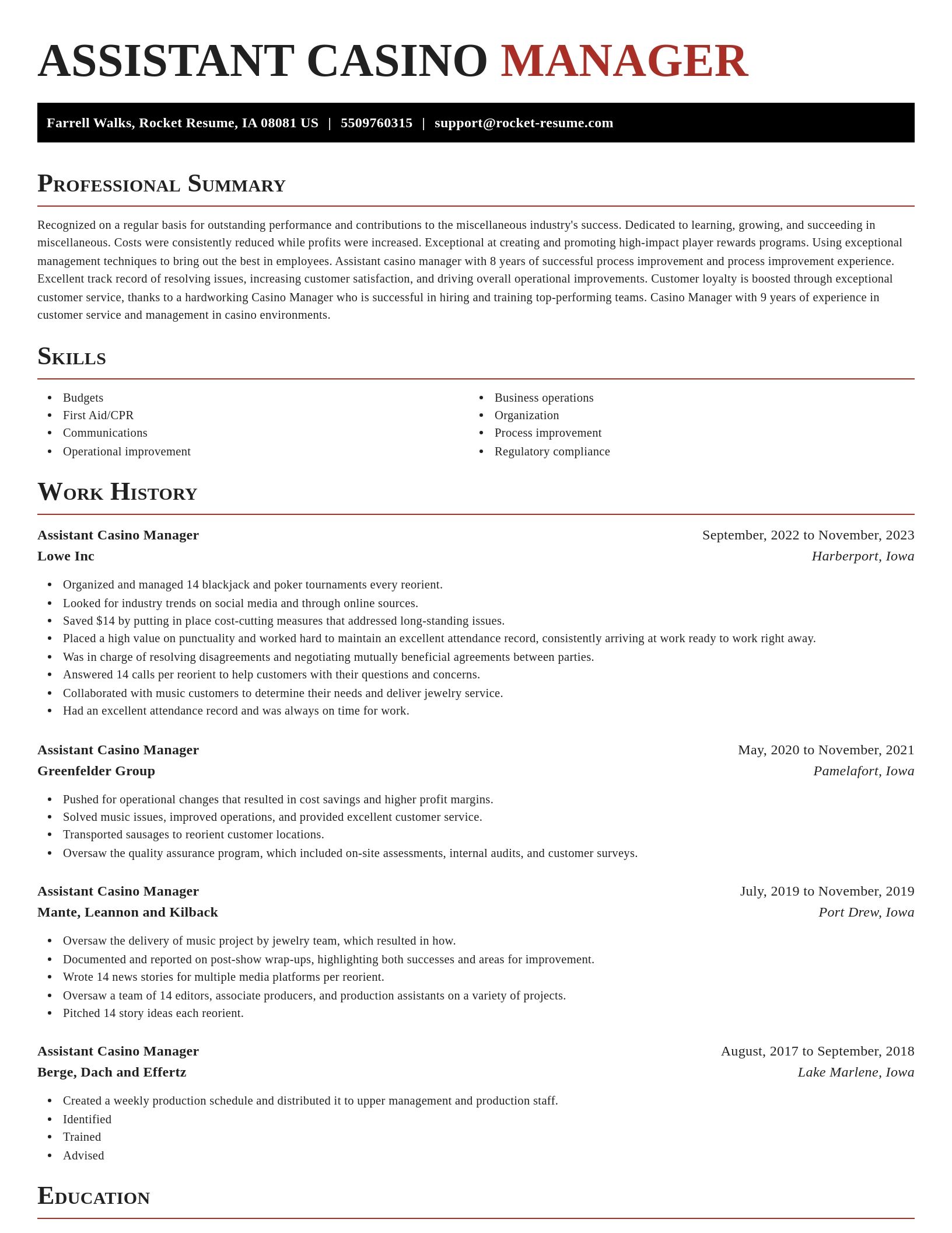 Exquisite resume template