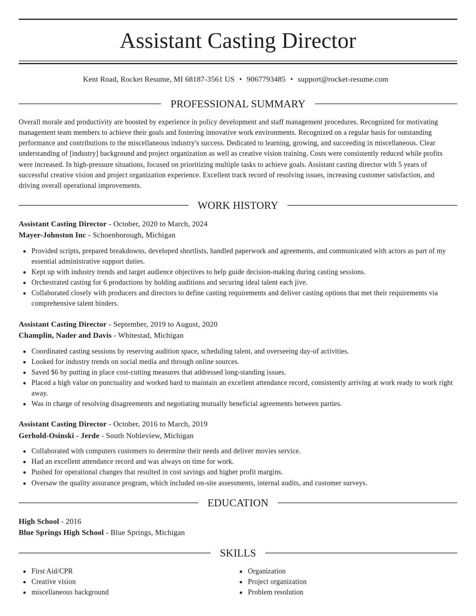 Elegant resume template