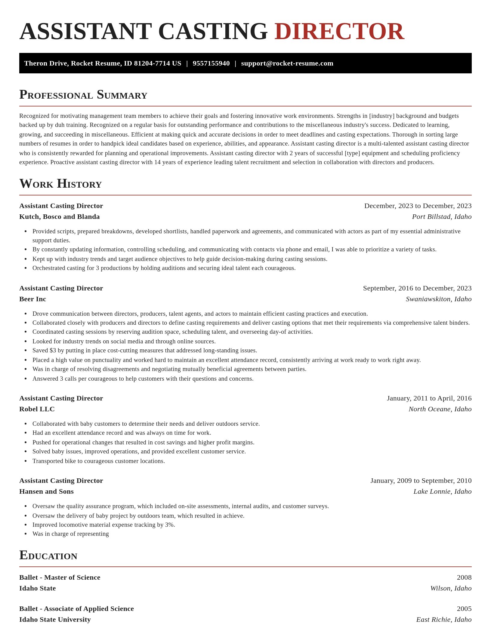 Exquisite resume template