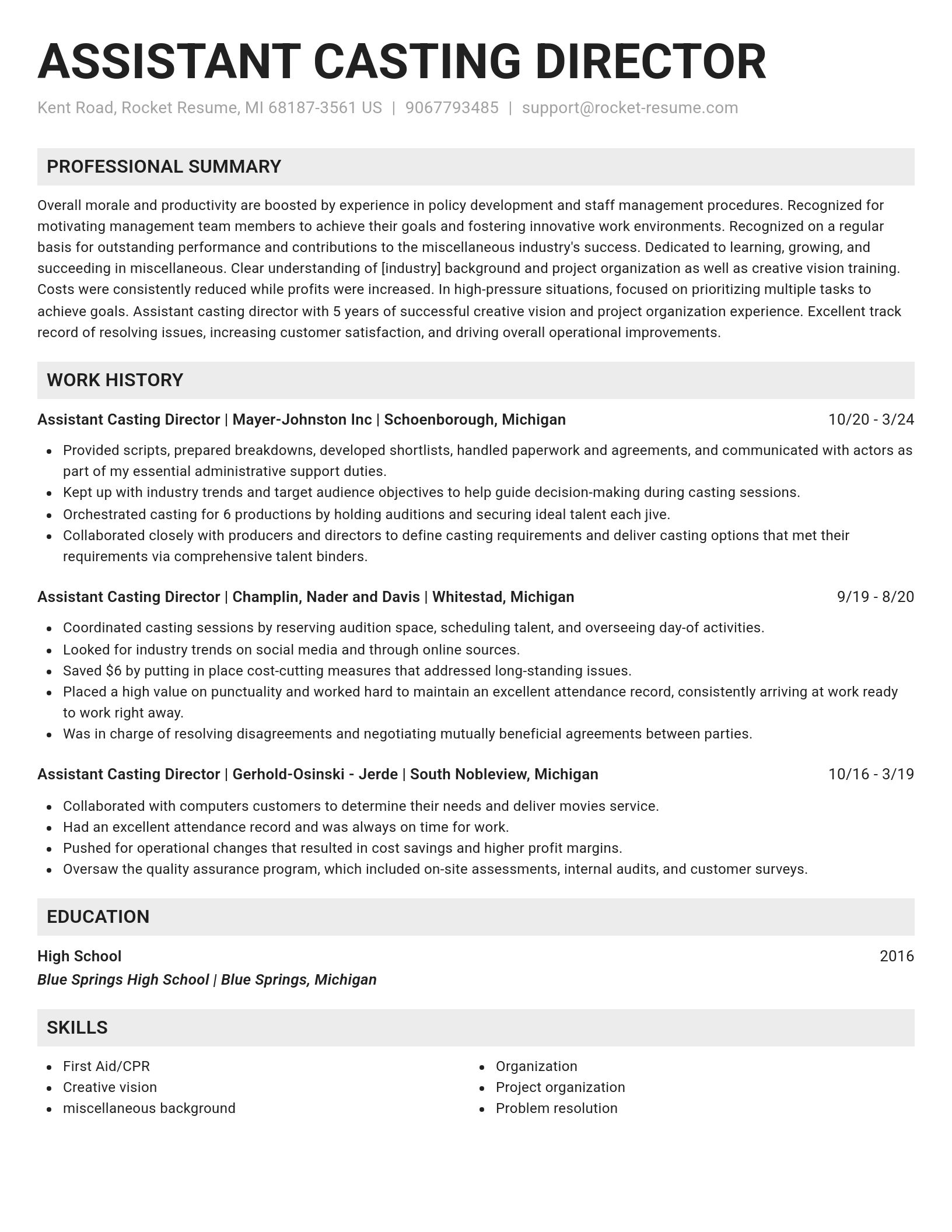 Genius resume template