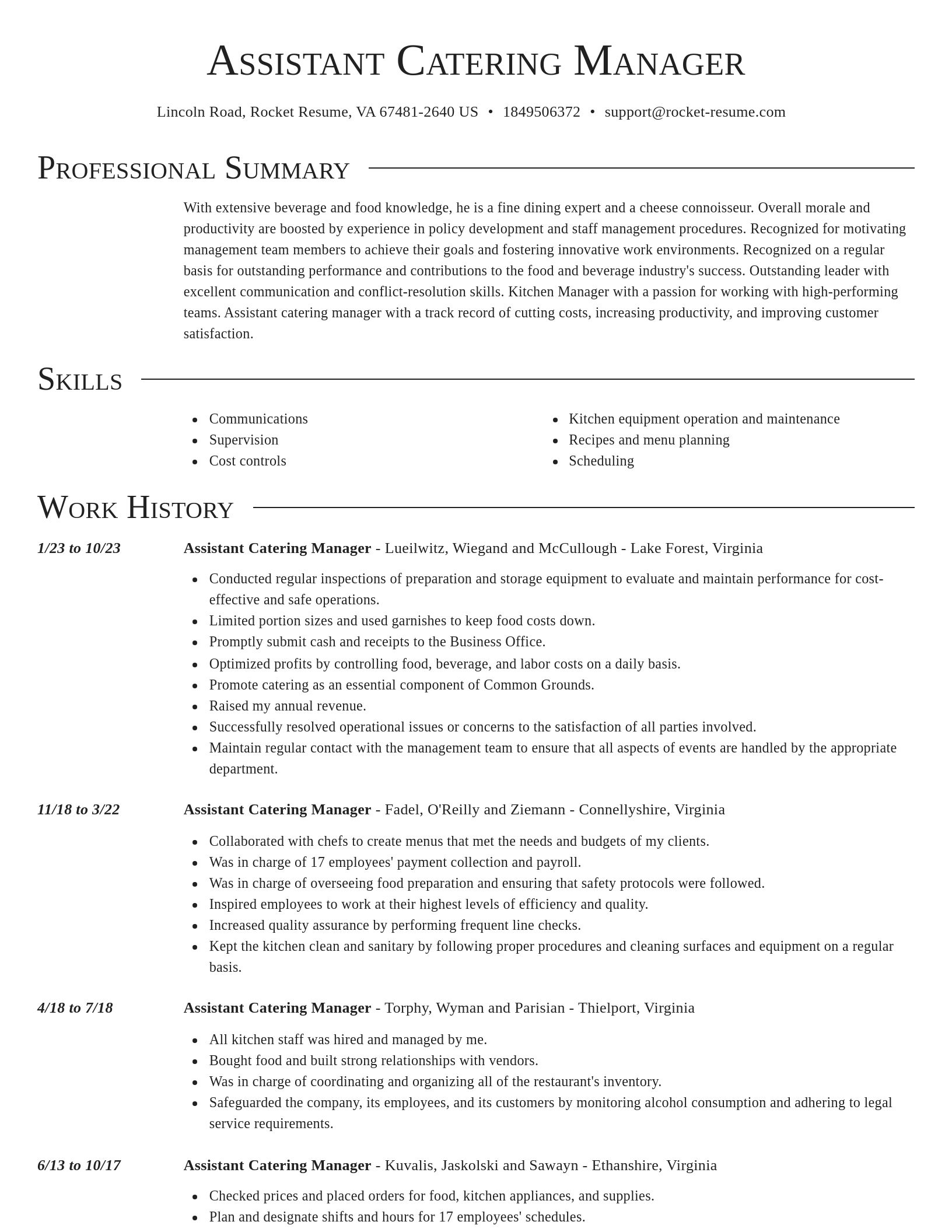 Director resume template
