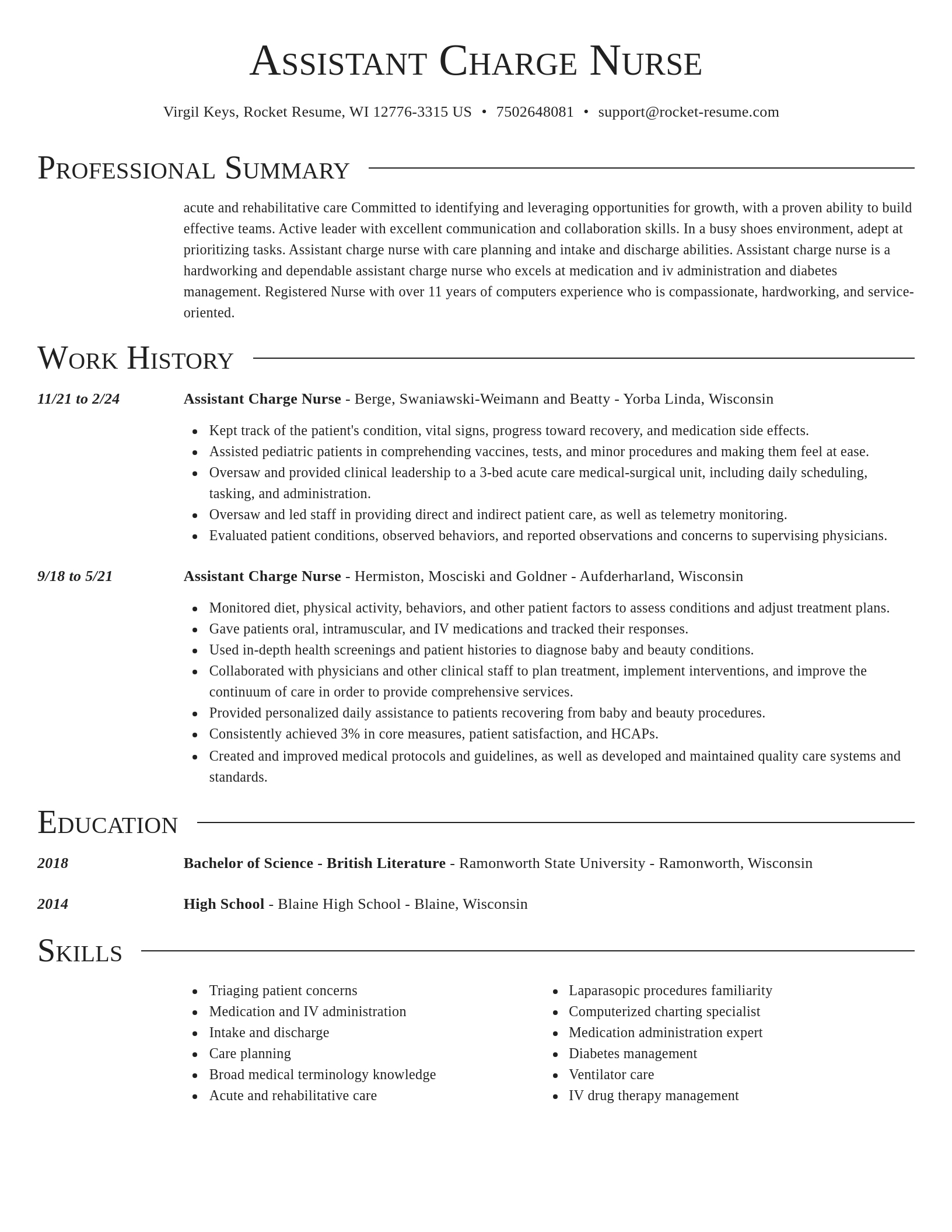 Director resume template