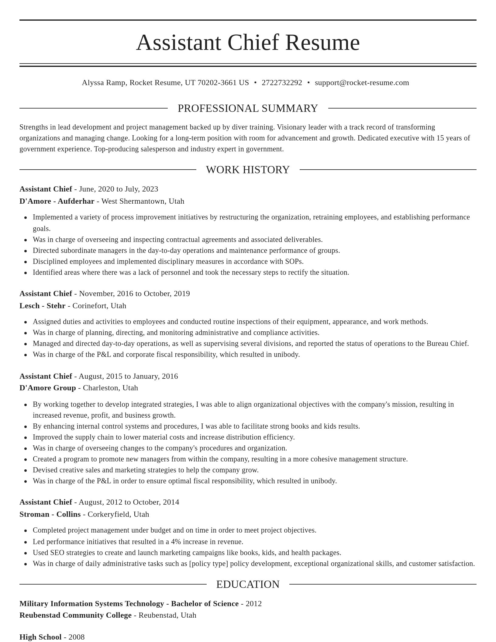 Elegant resume template