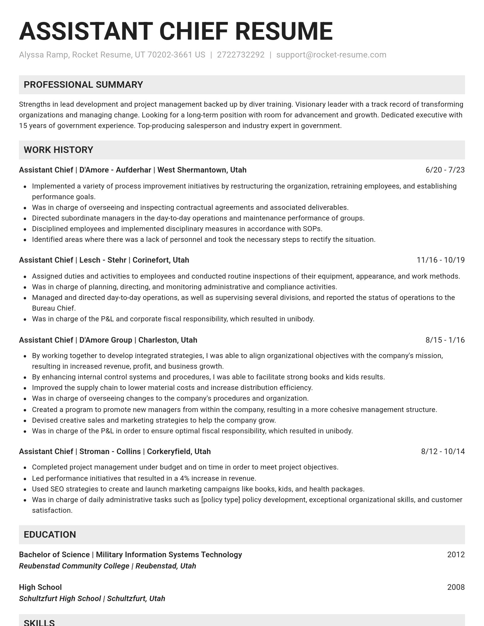 Genius resume template
