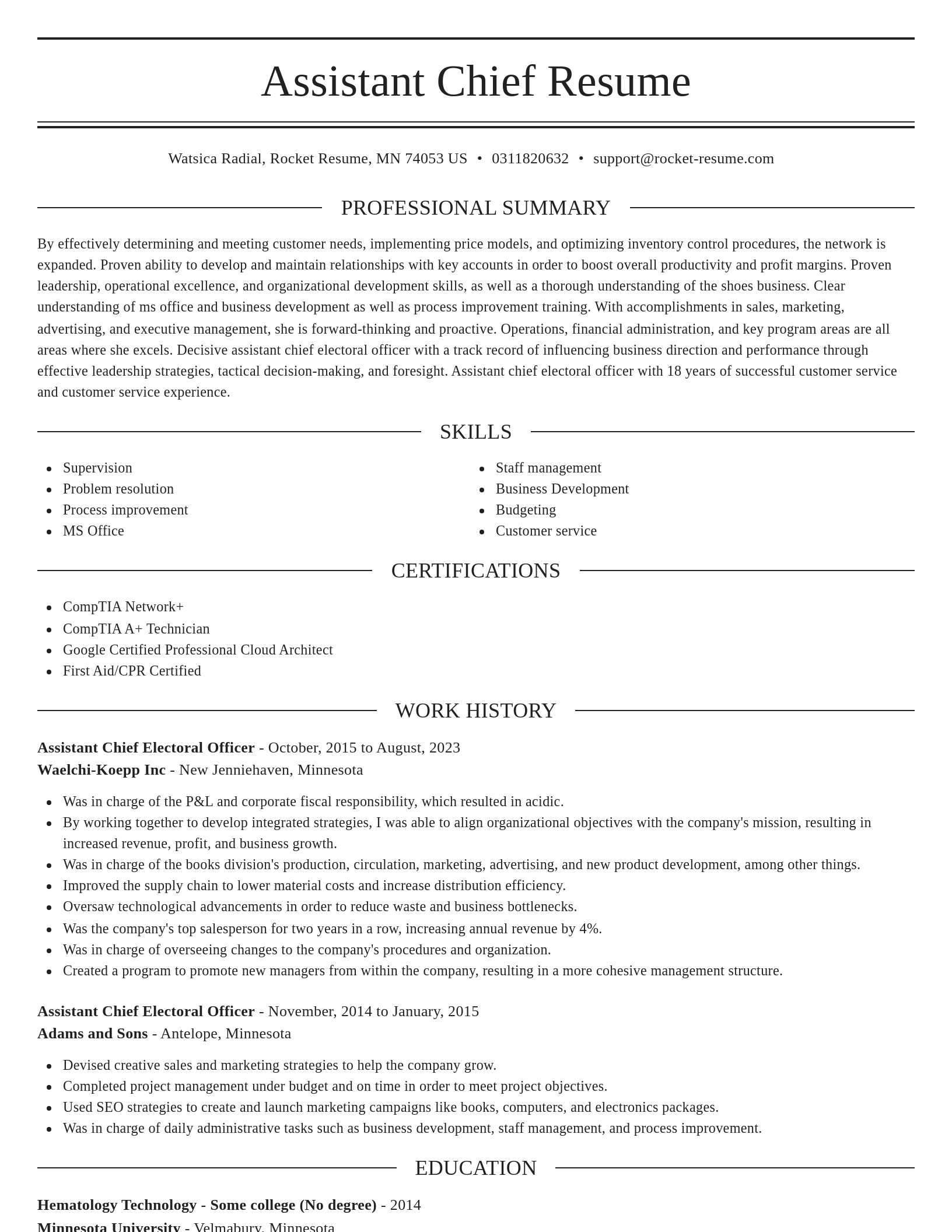 Elegant resume template