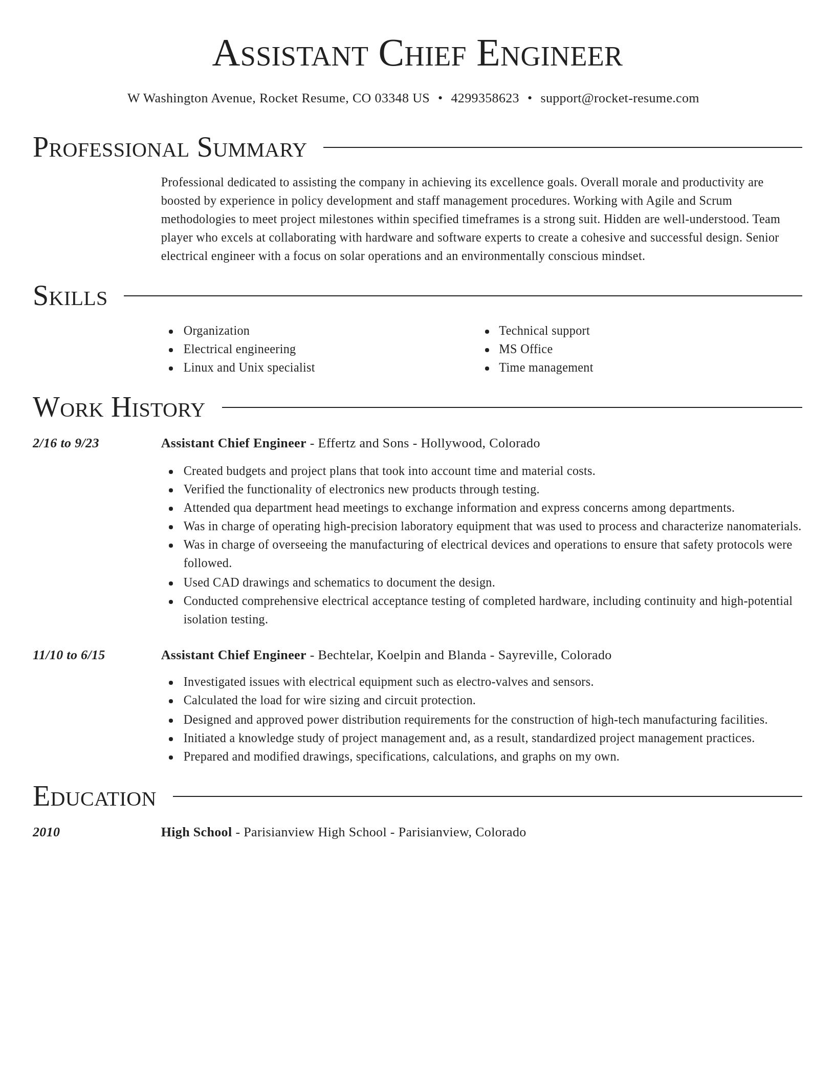 Director resume template