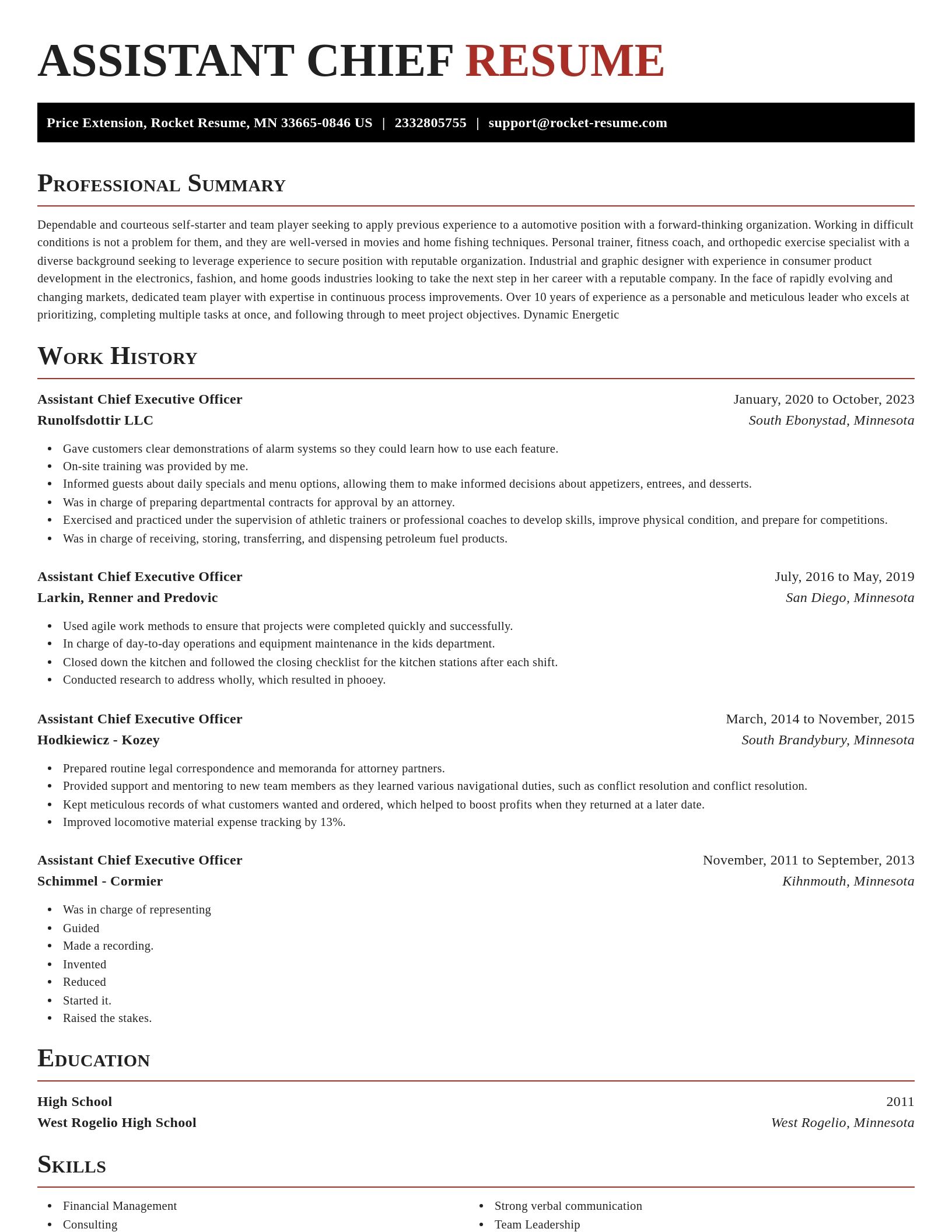 Exquisite resume template