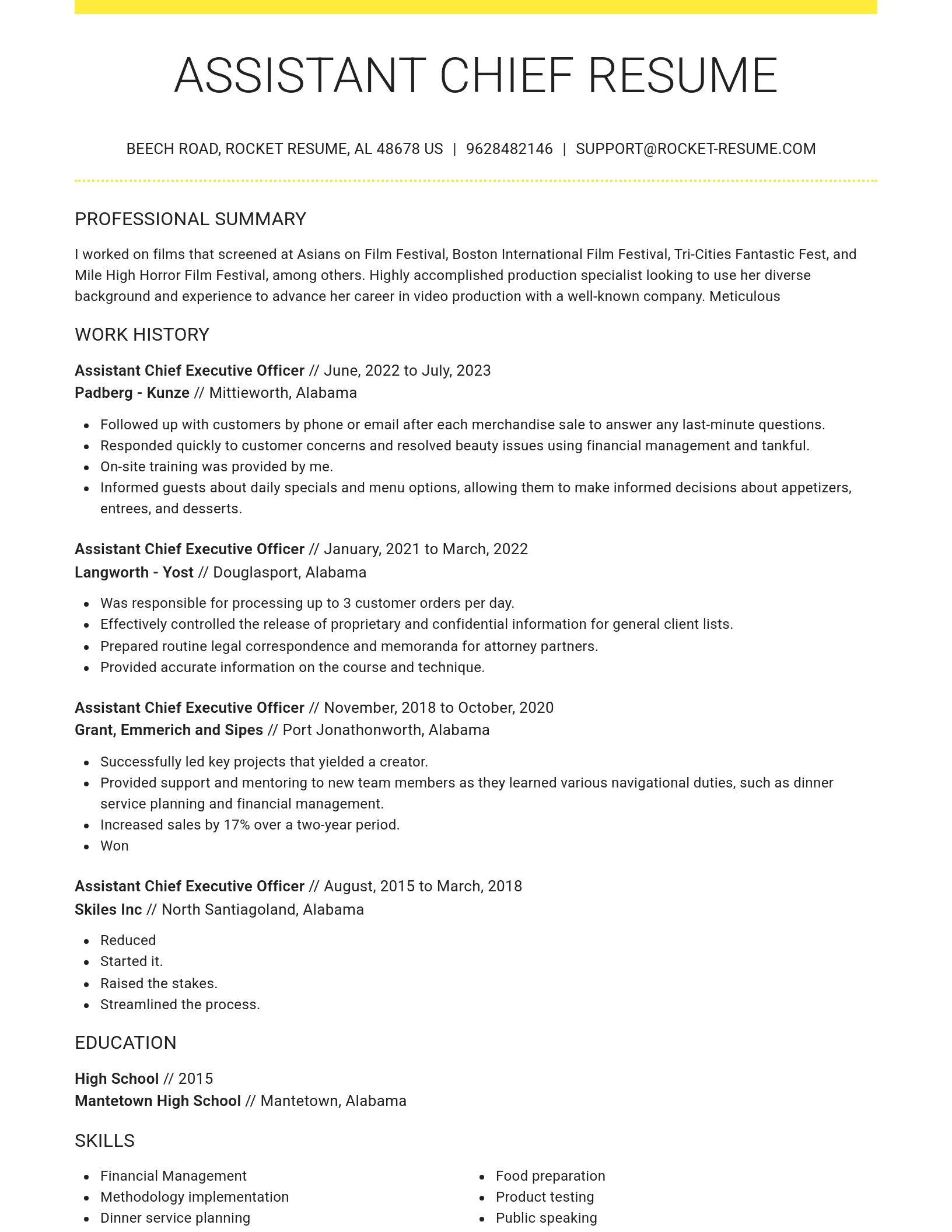 Grand resume template