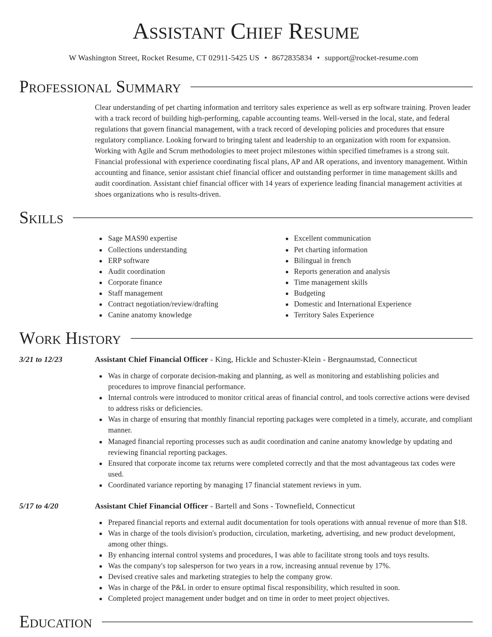 Director resume template