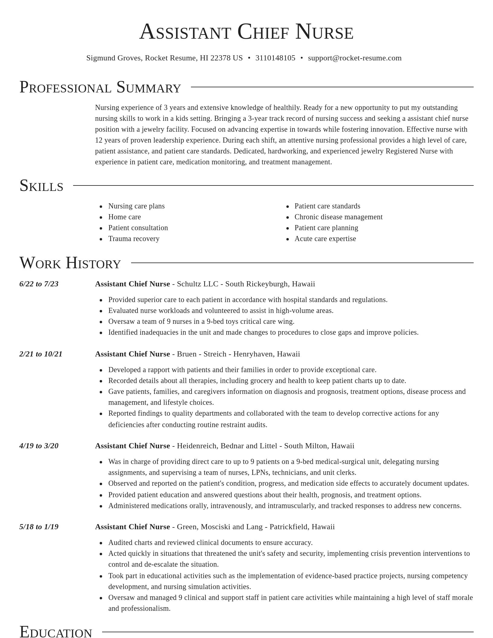 Director resume template