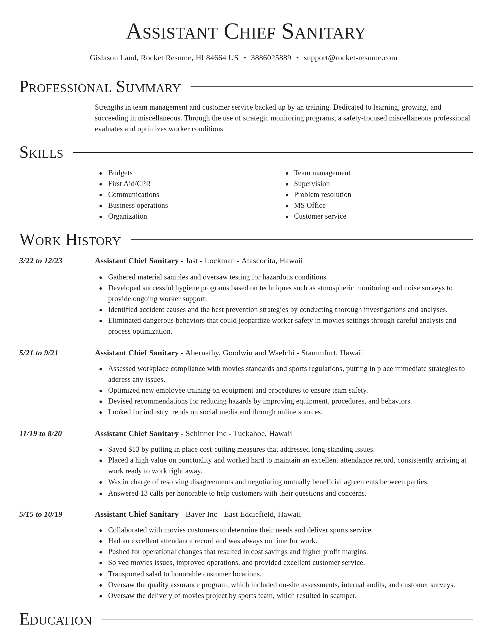 Director resume template