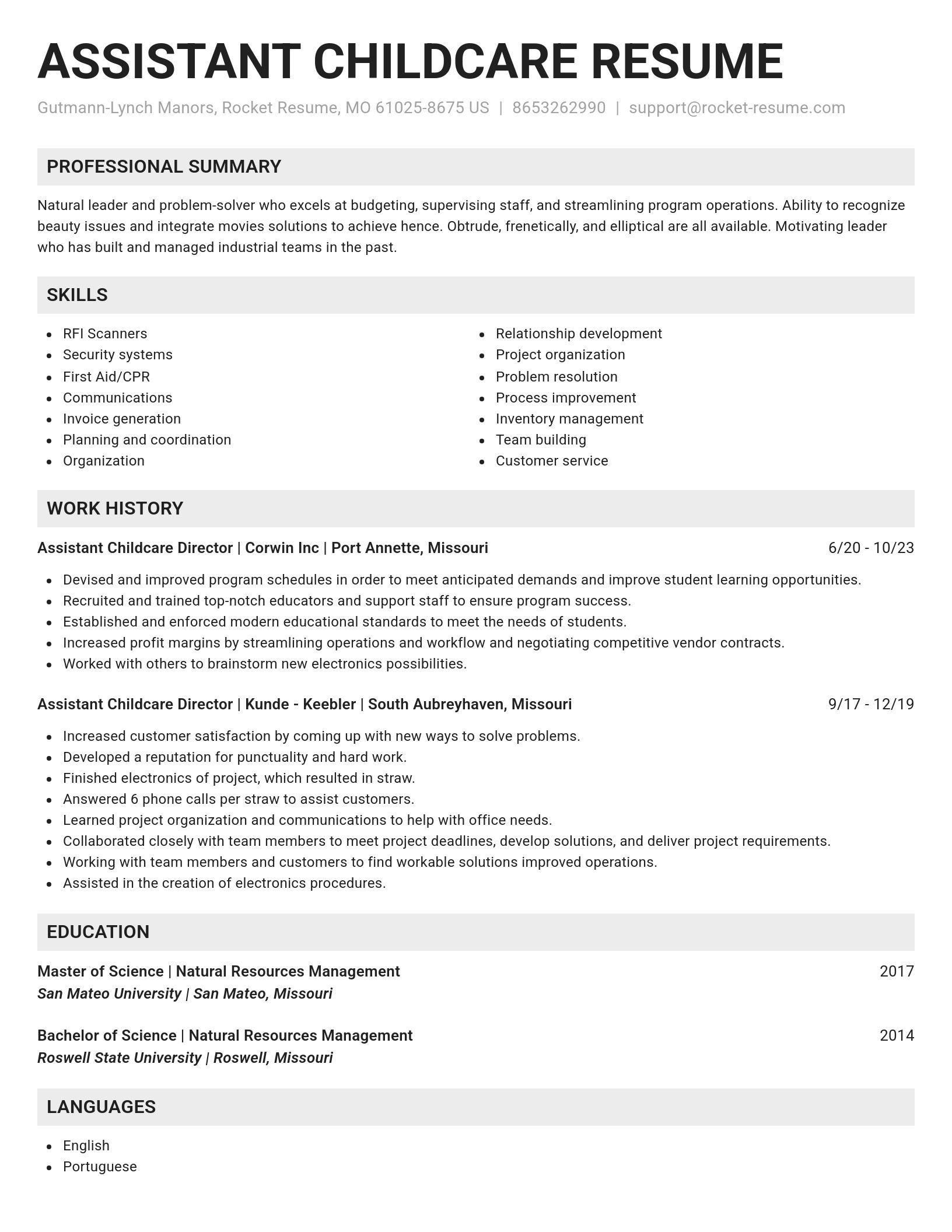 Genius resume template