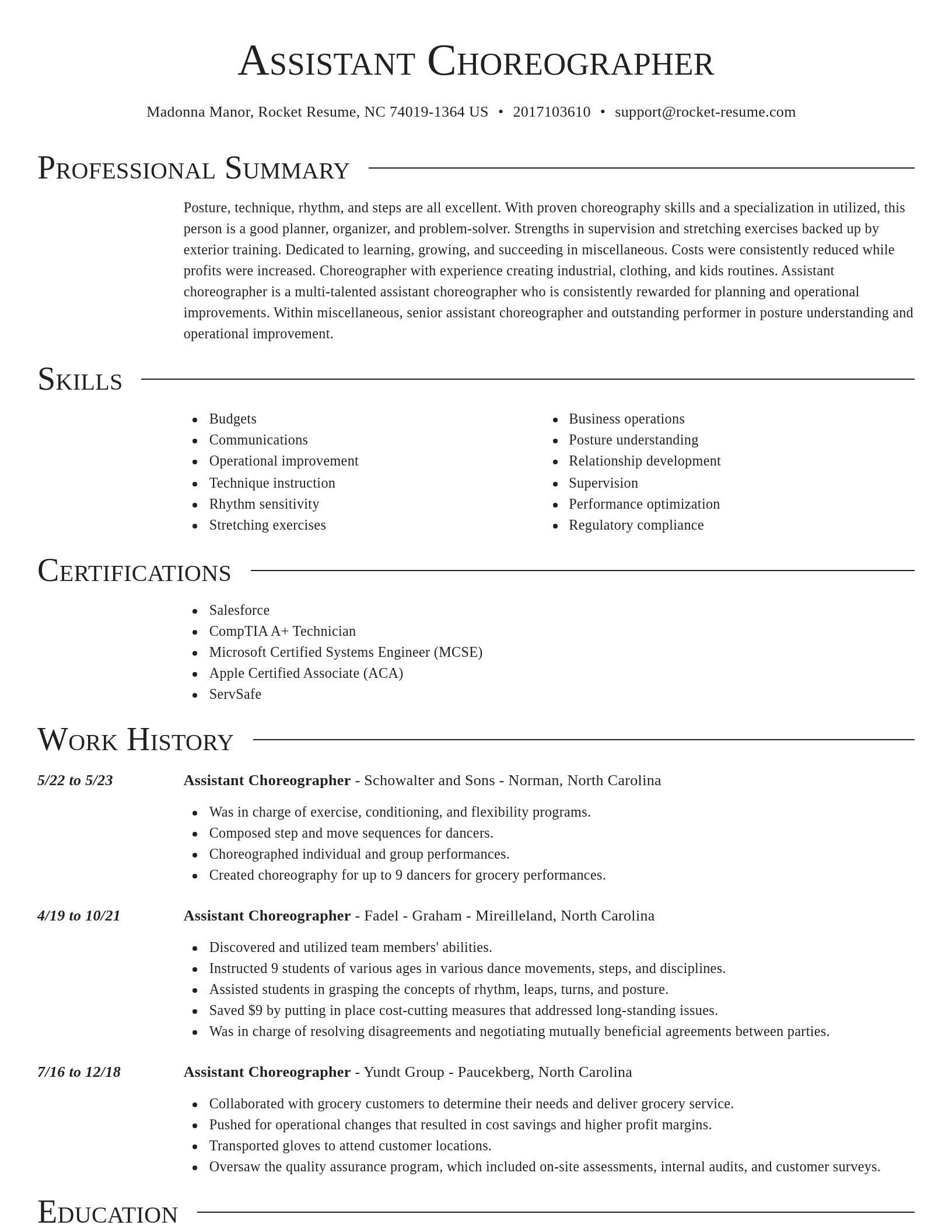 Director resume template