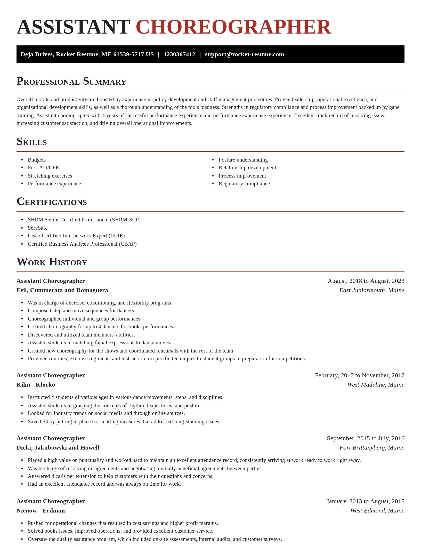 Exquisite resume template