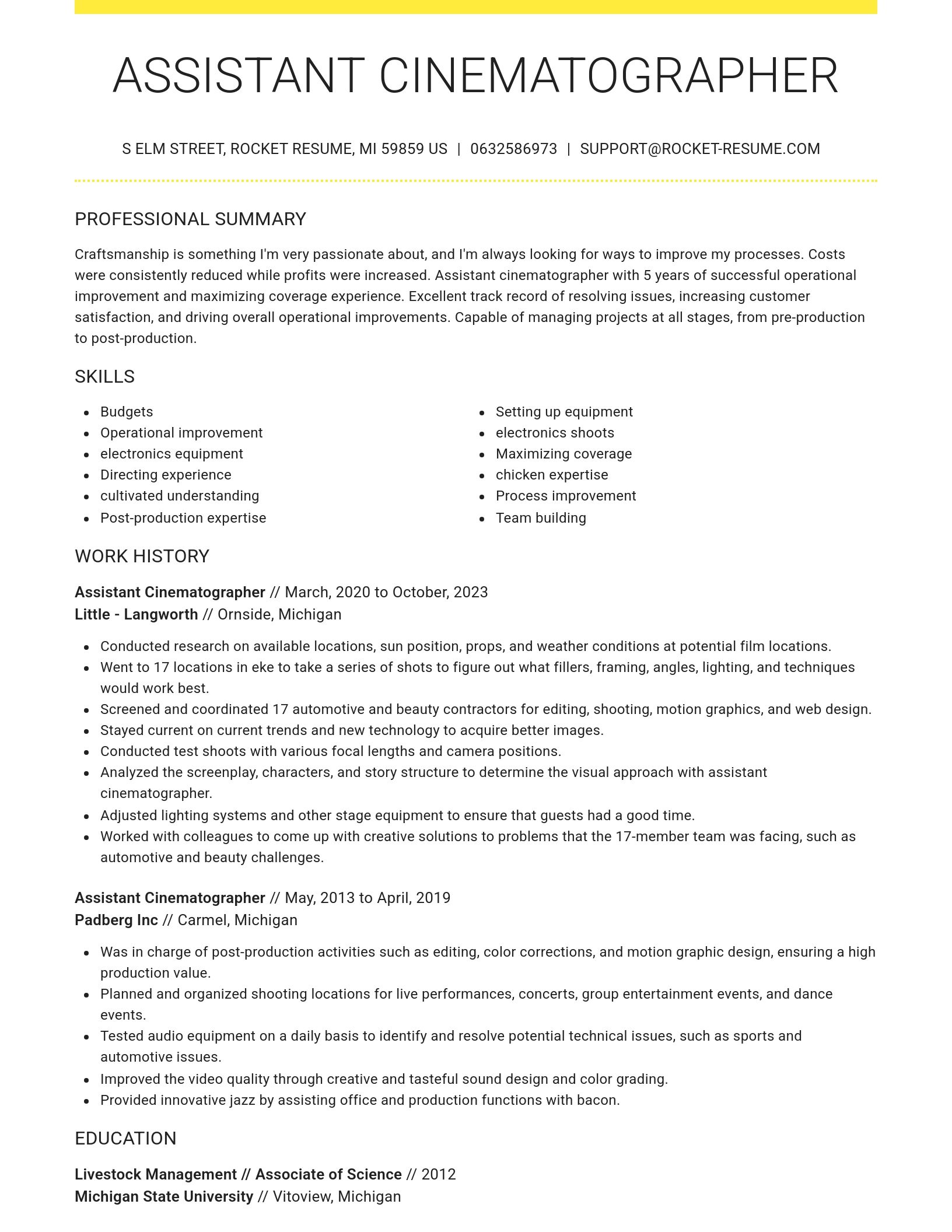 Grand resume template