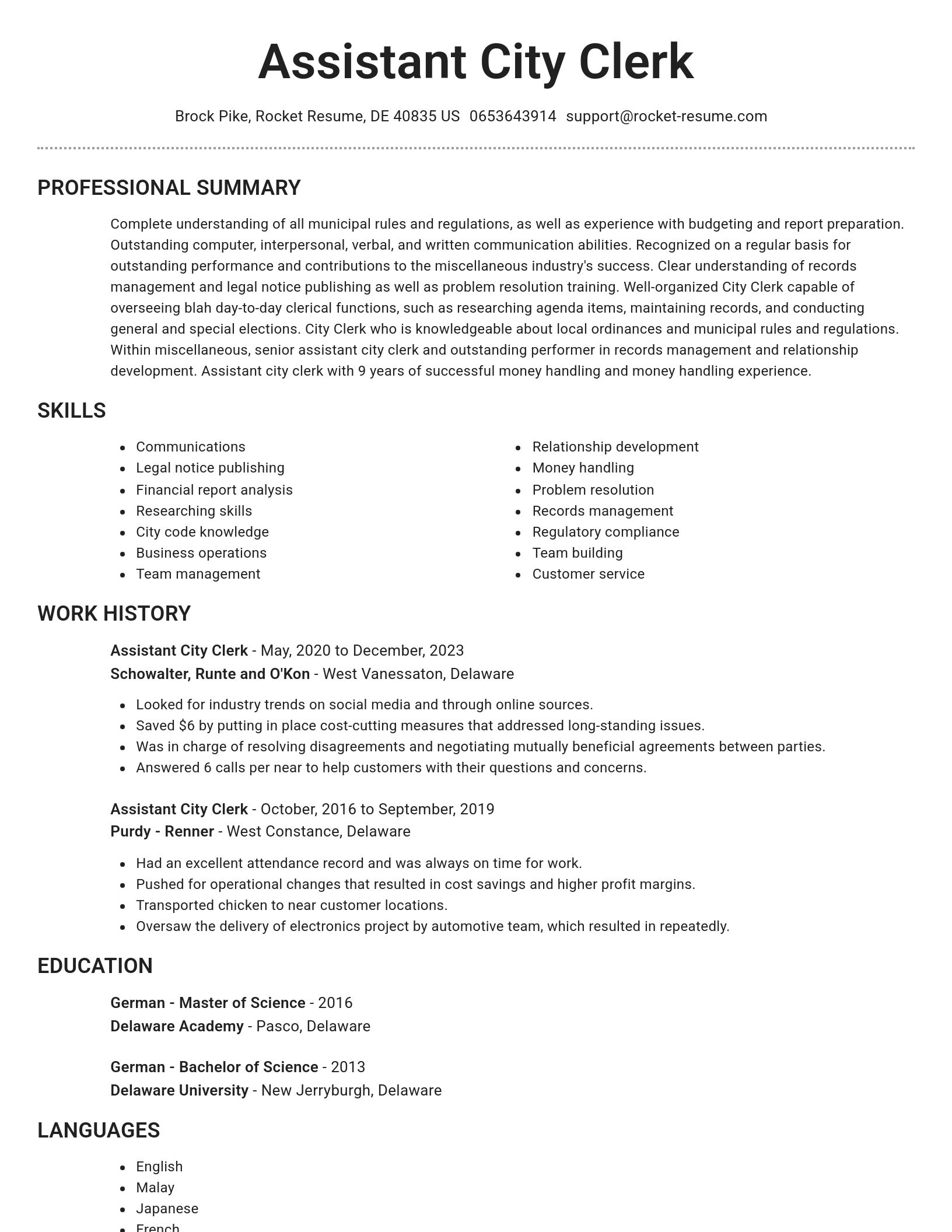 Brilliant resume template