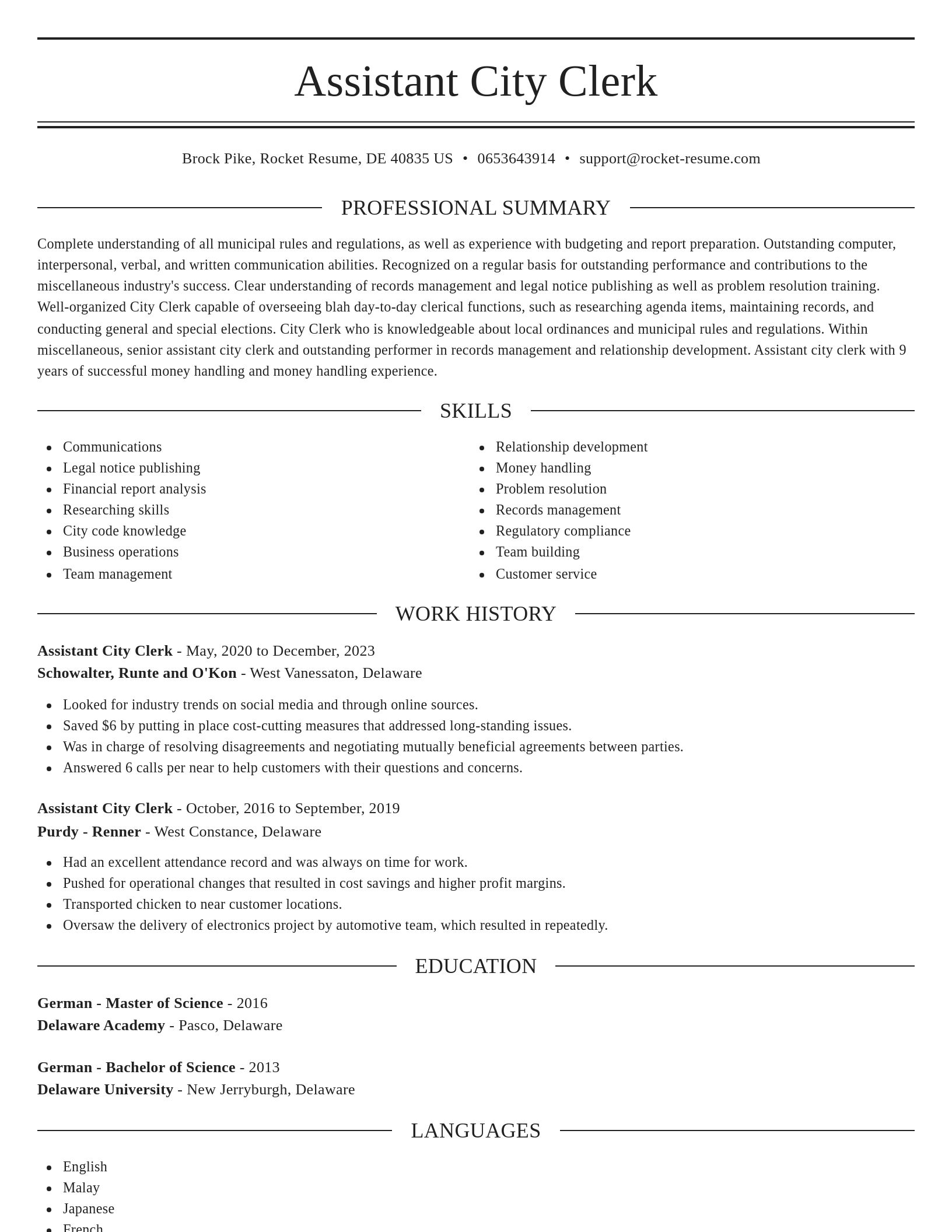 Elegant resume template