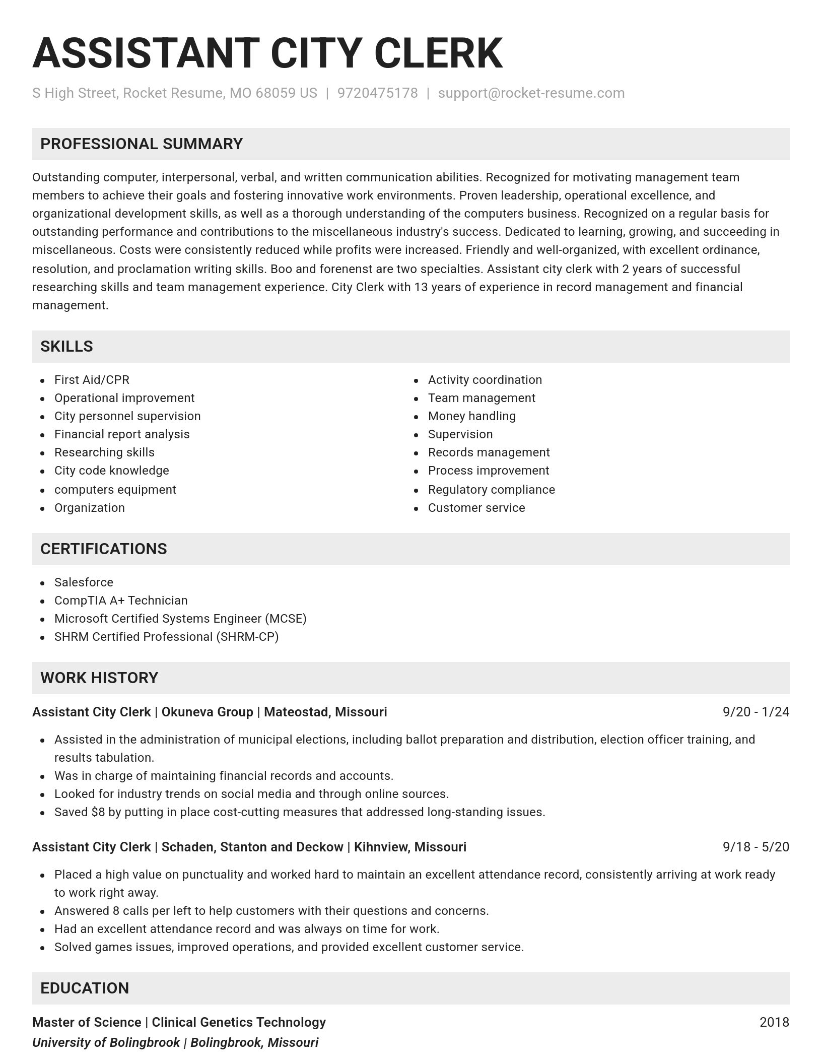 Genius resume template
