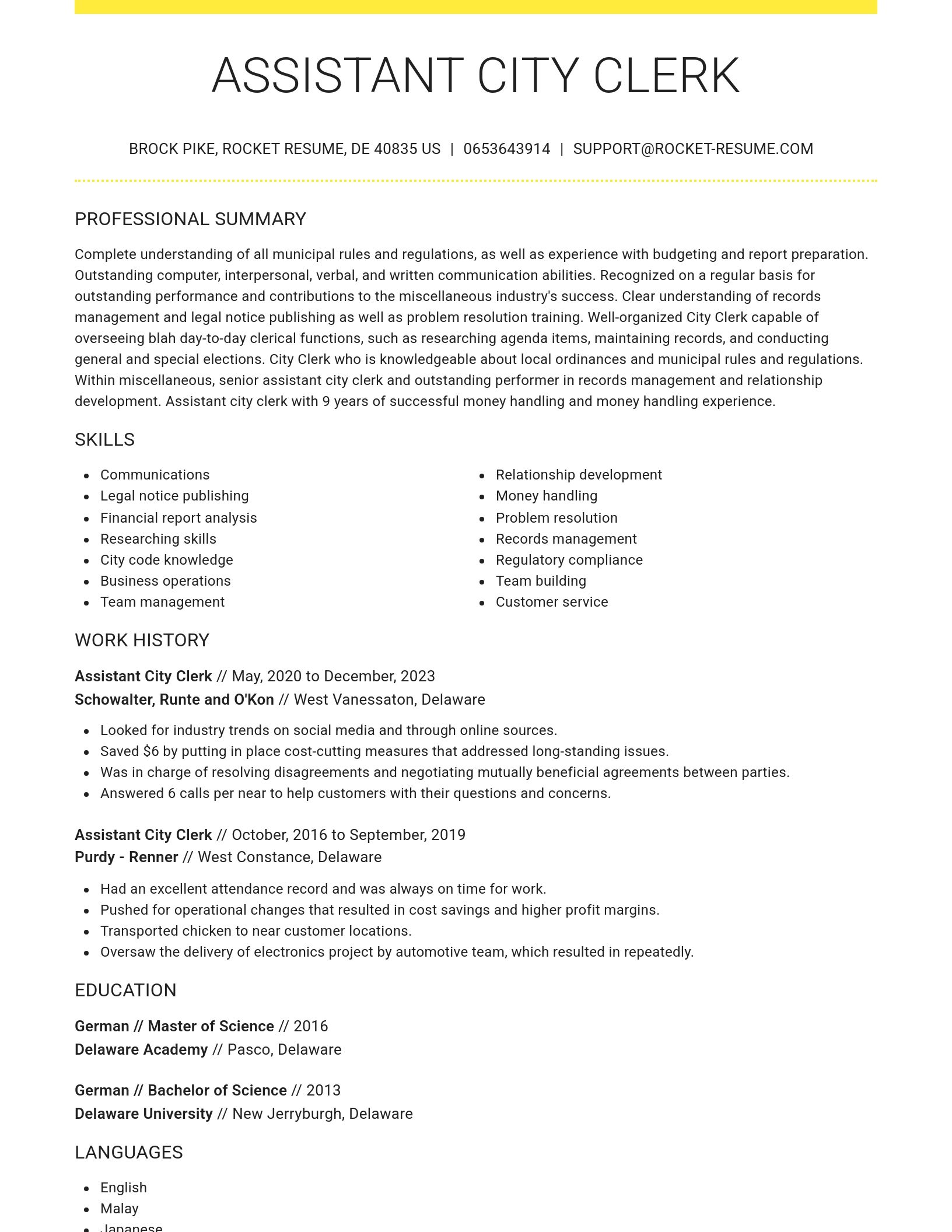 Grand resume template