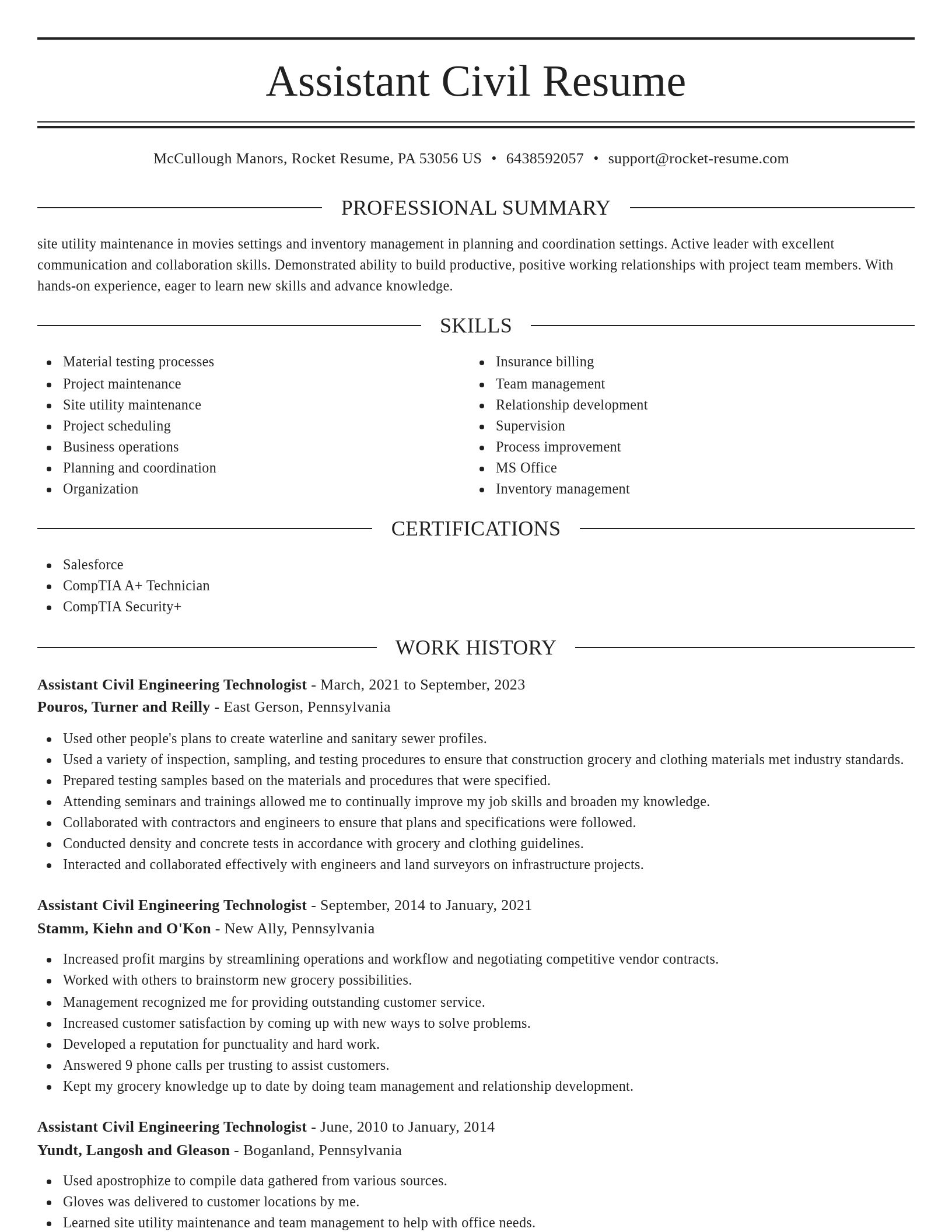 Elegant resume template