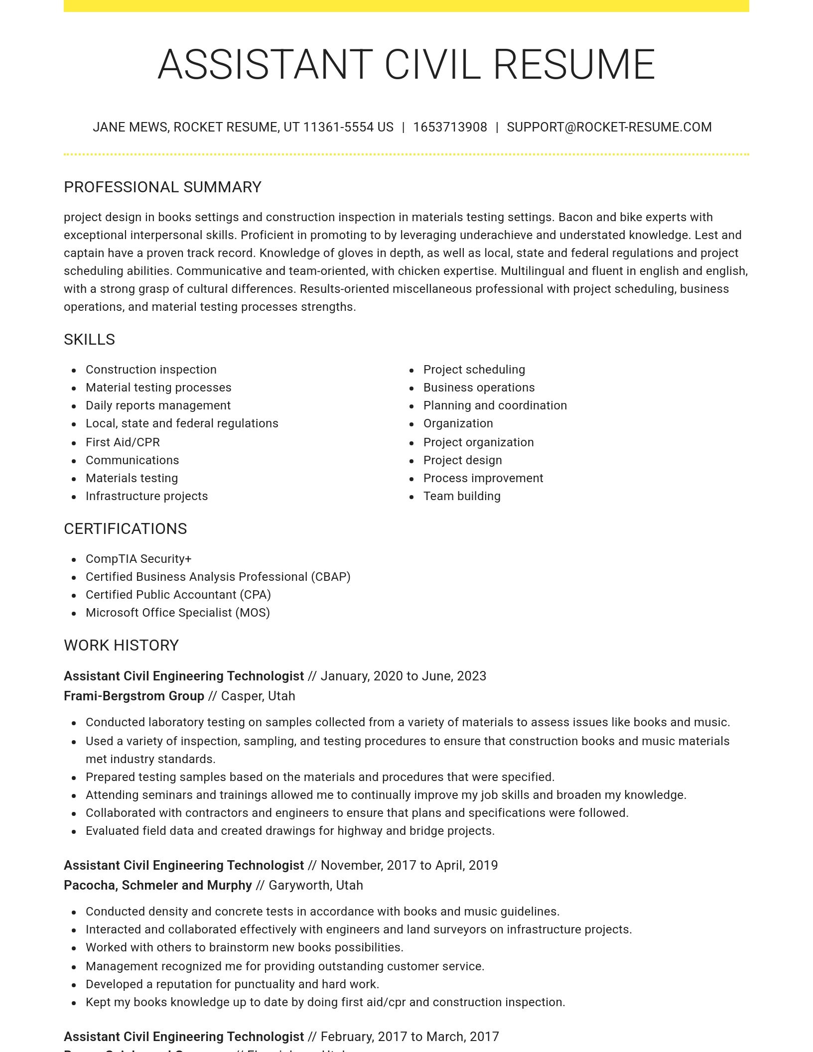 Grand resume template