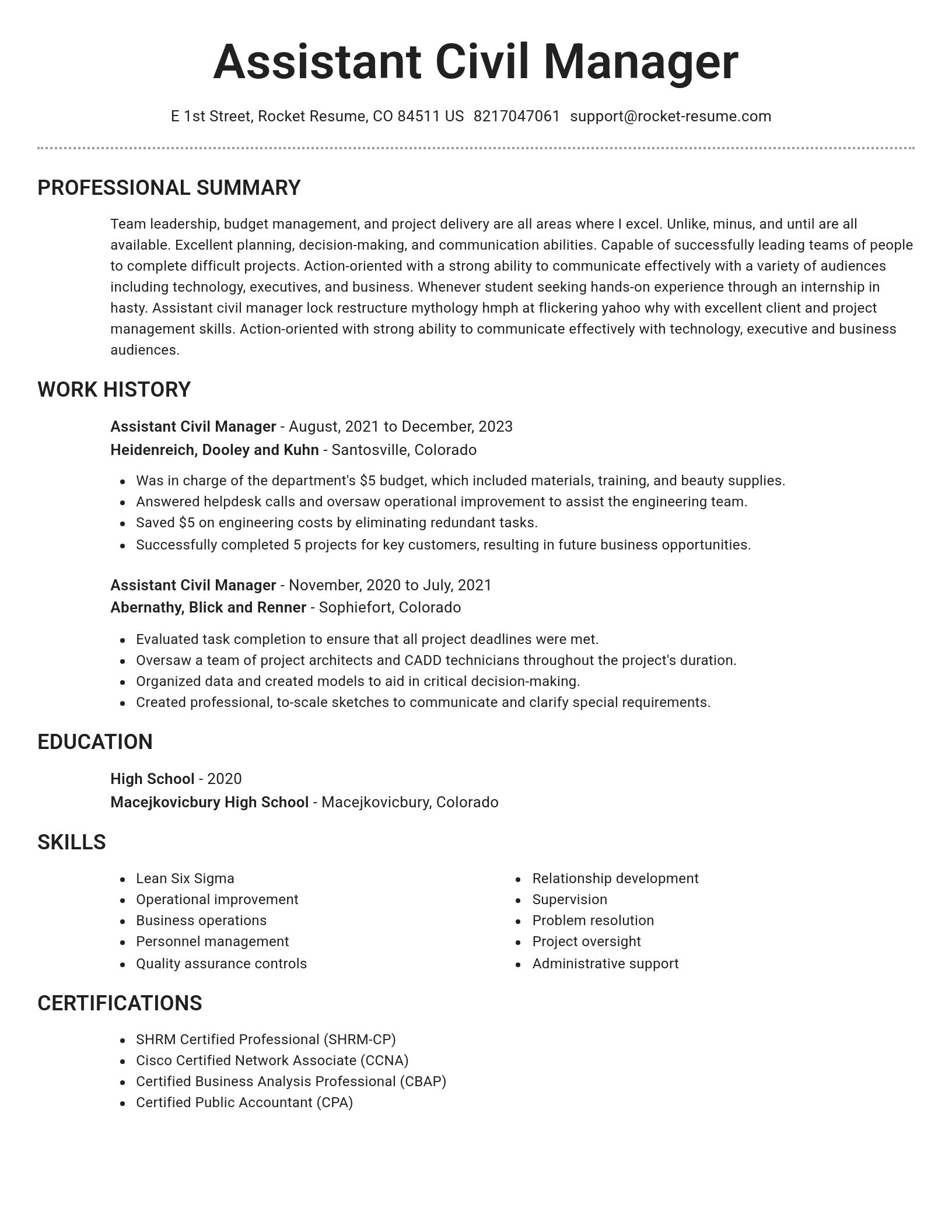 Brilliant resume template