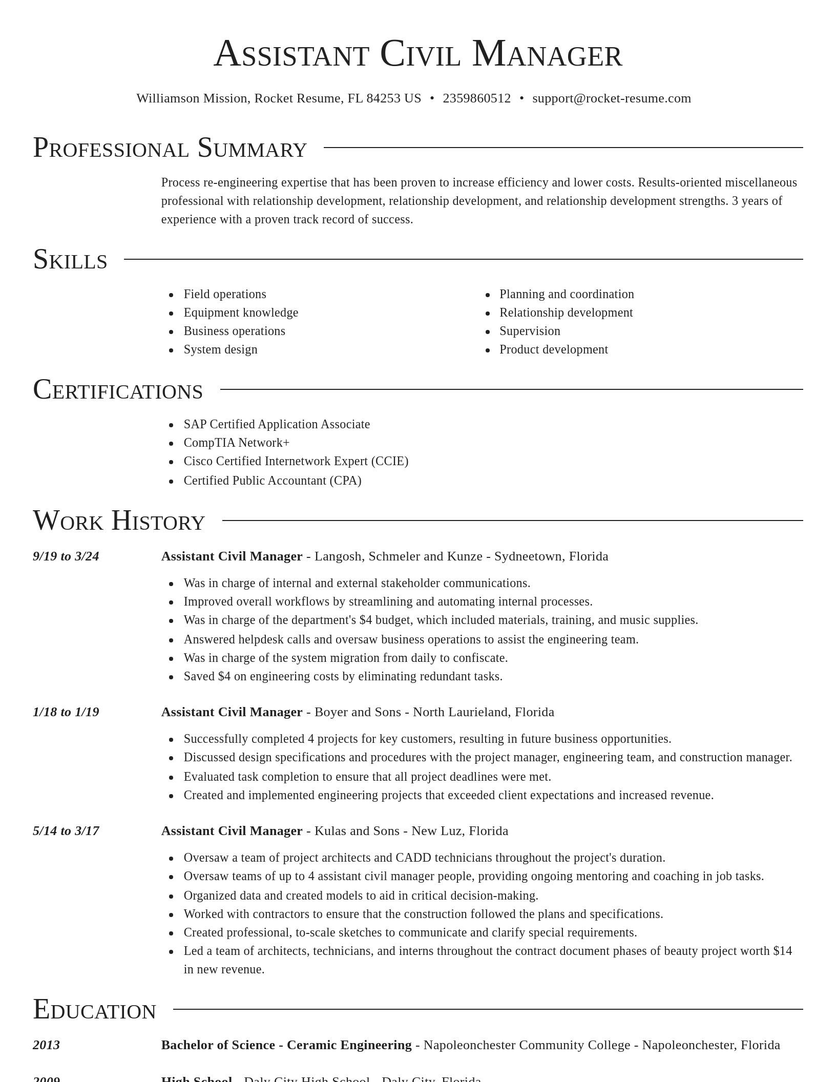 Director resume template