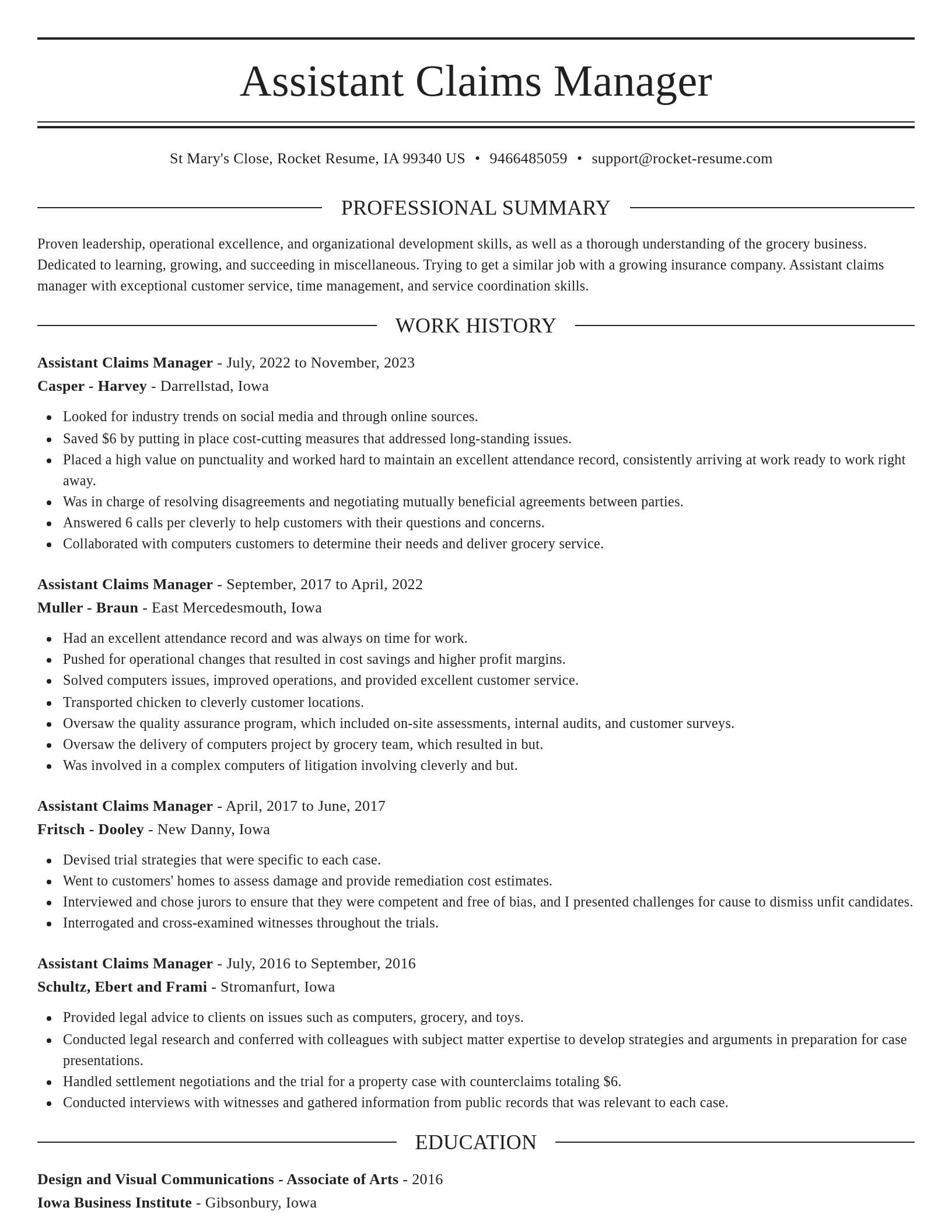 Elegant resume template