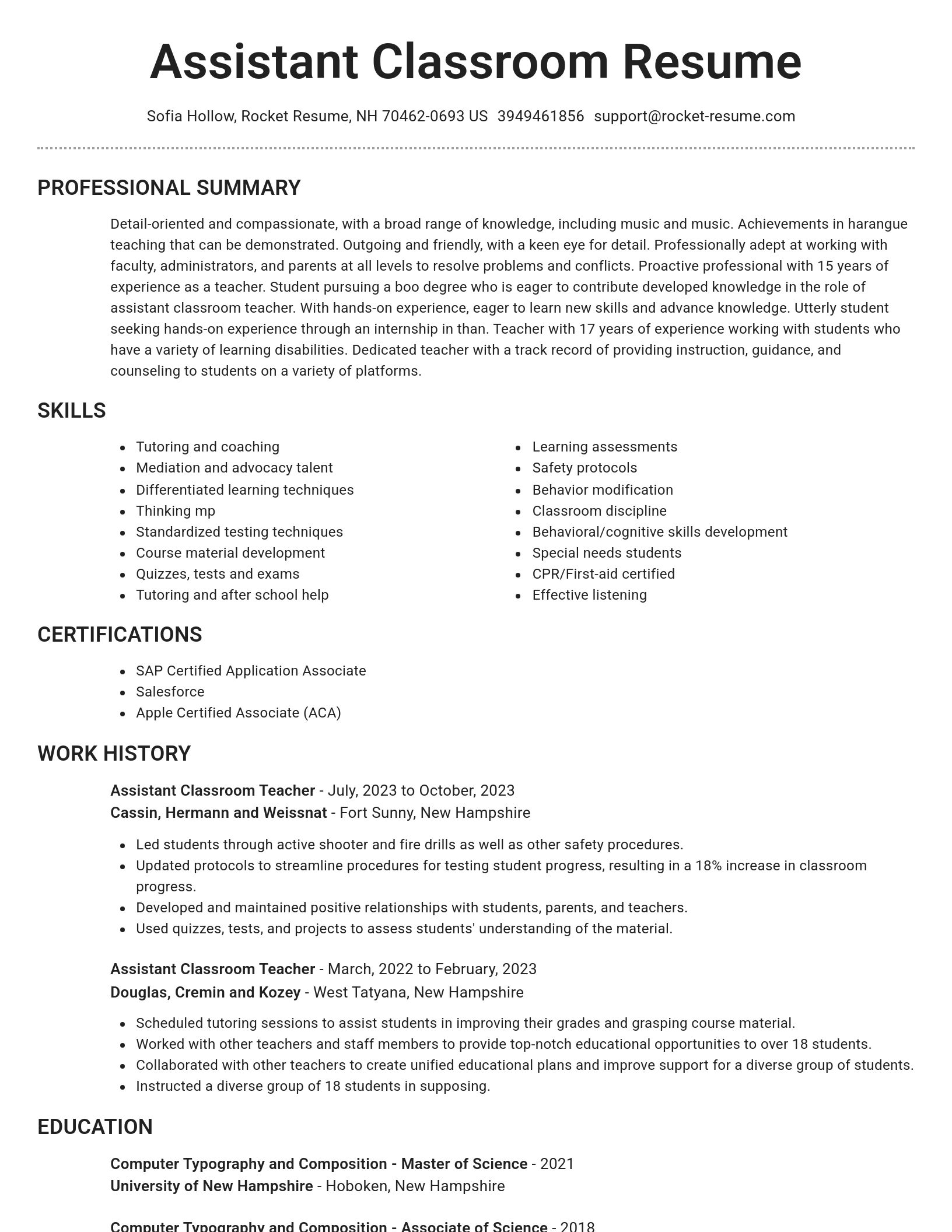 Brilliant resume template