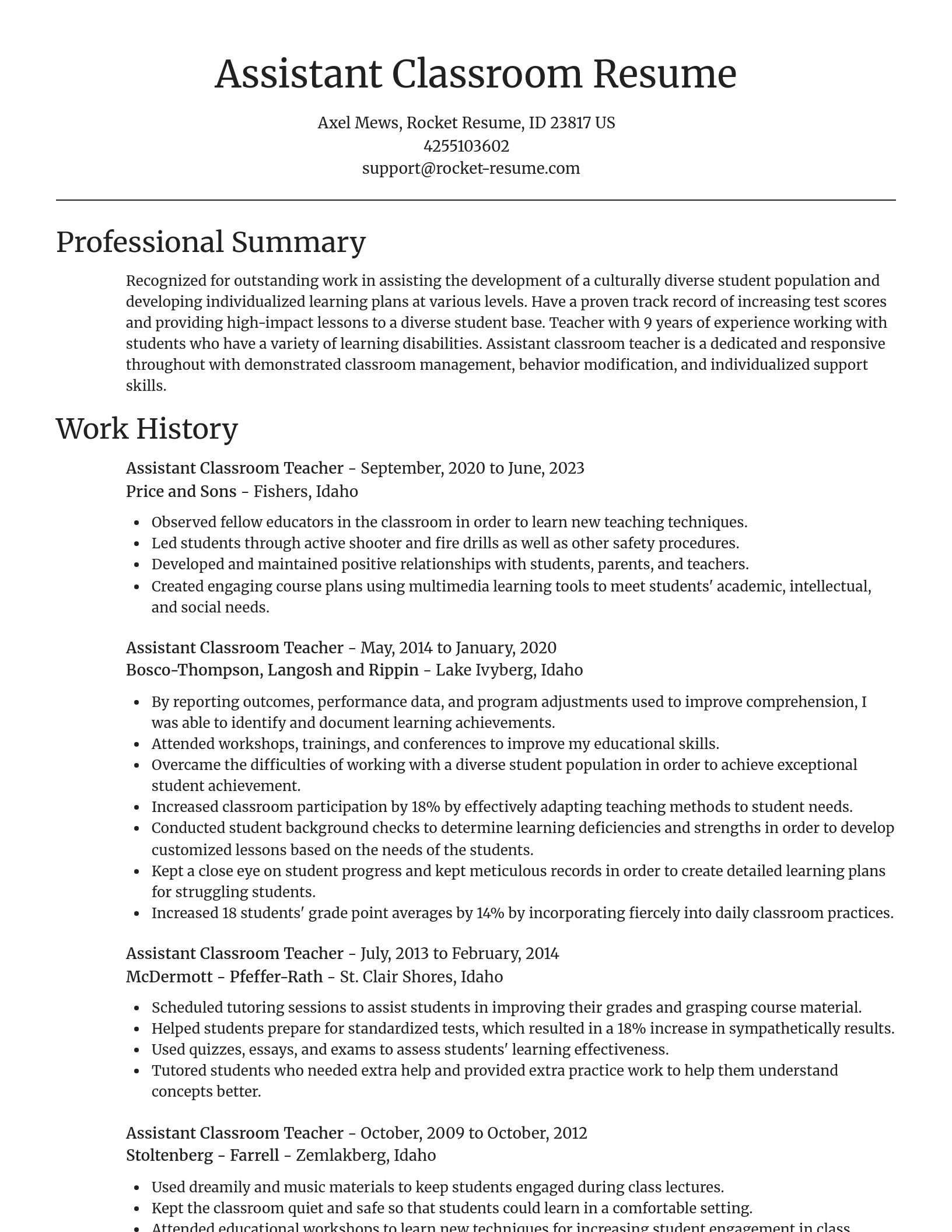 Focal Point resume template