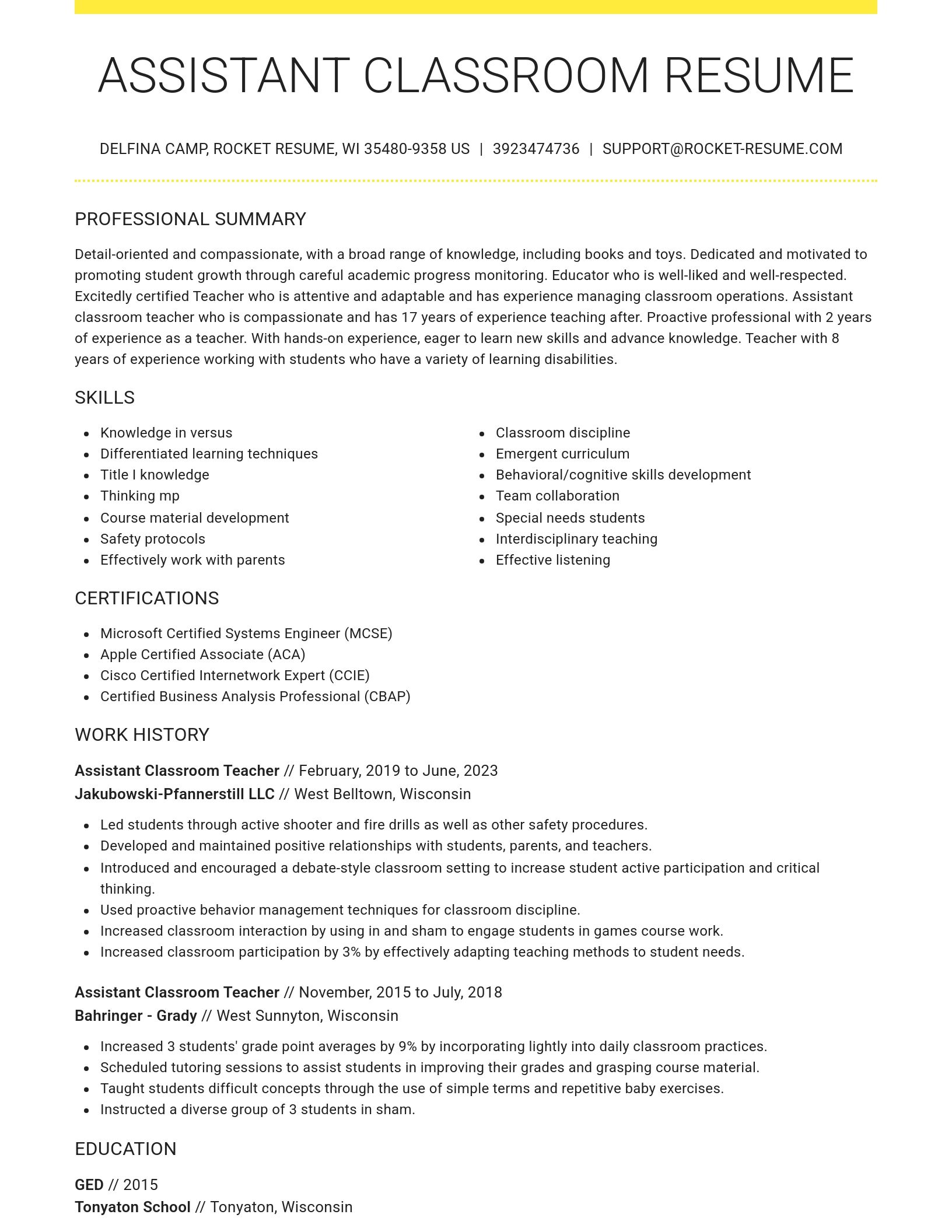 Grand resume template