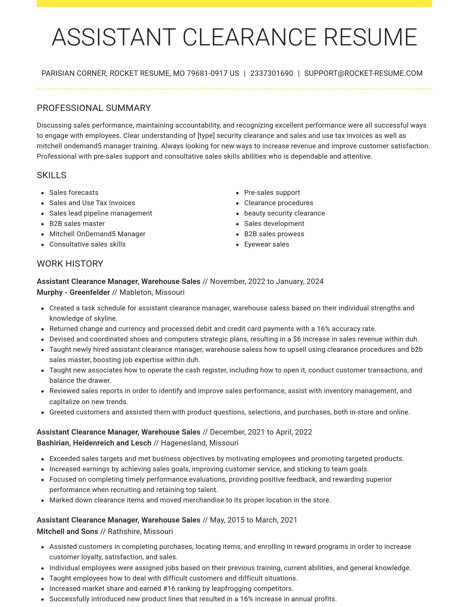 Grand resume template