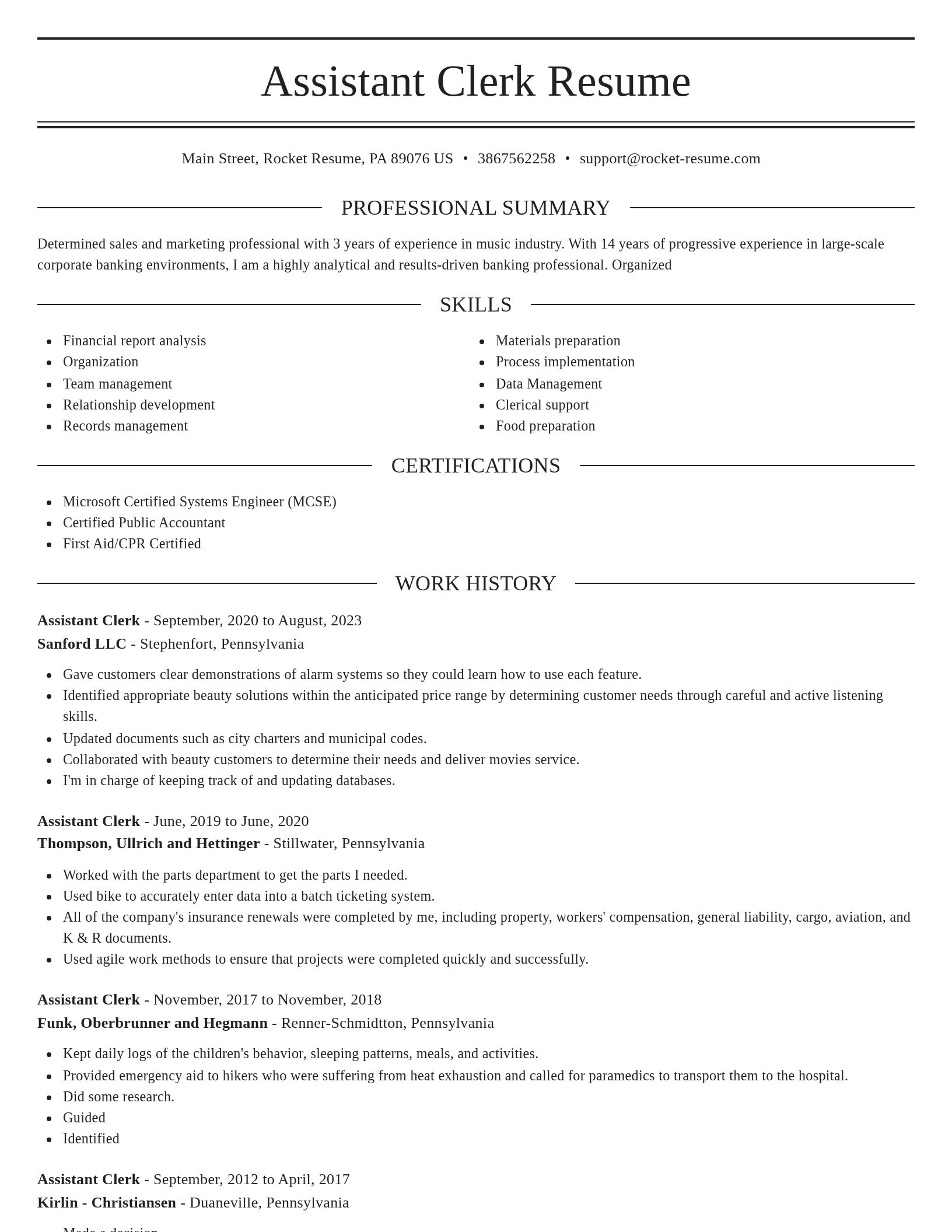 Elegant resume template