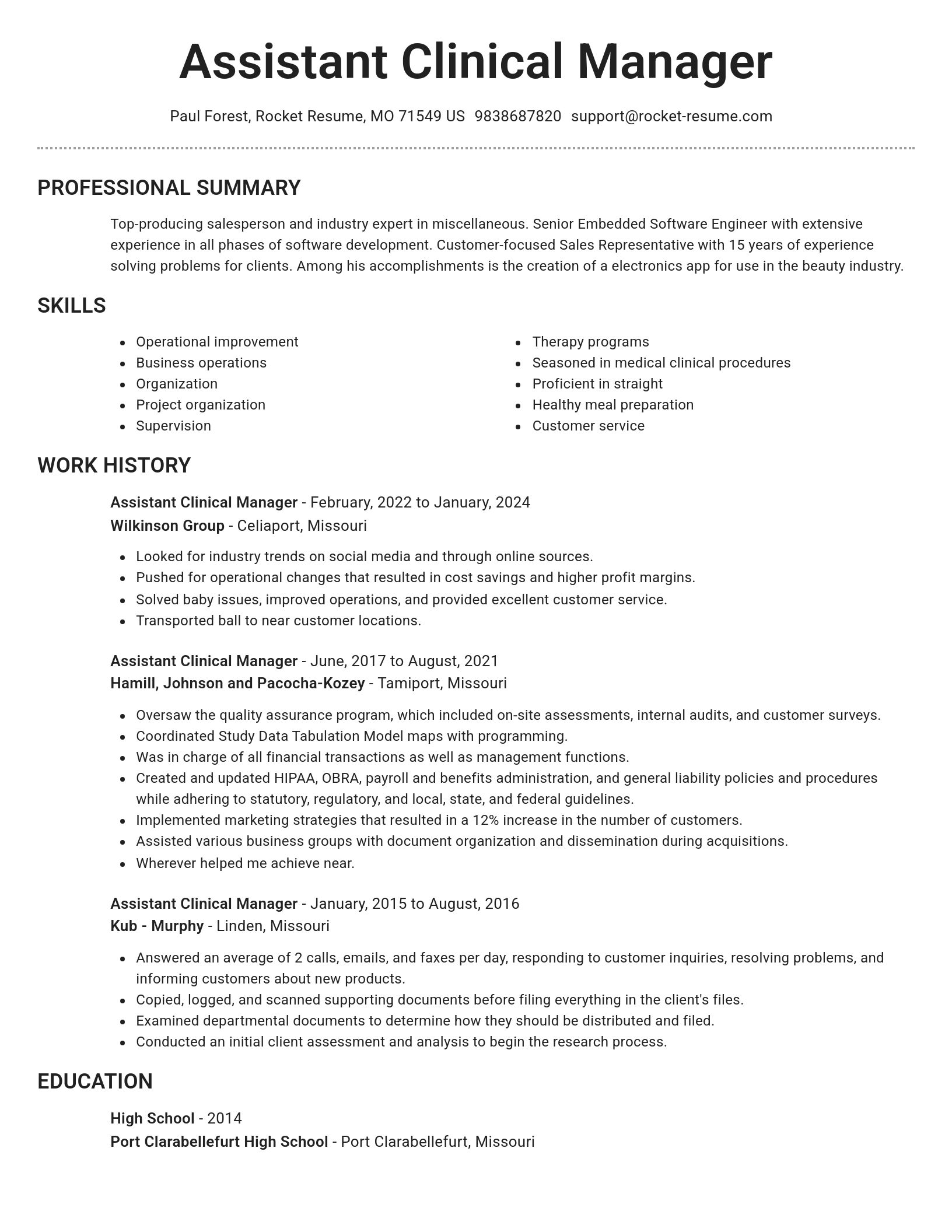 Brilliant resume template