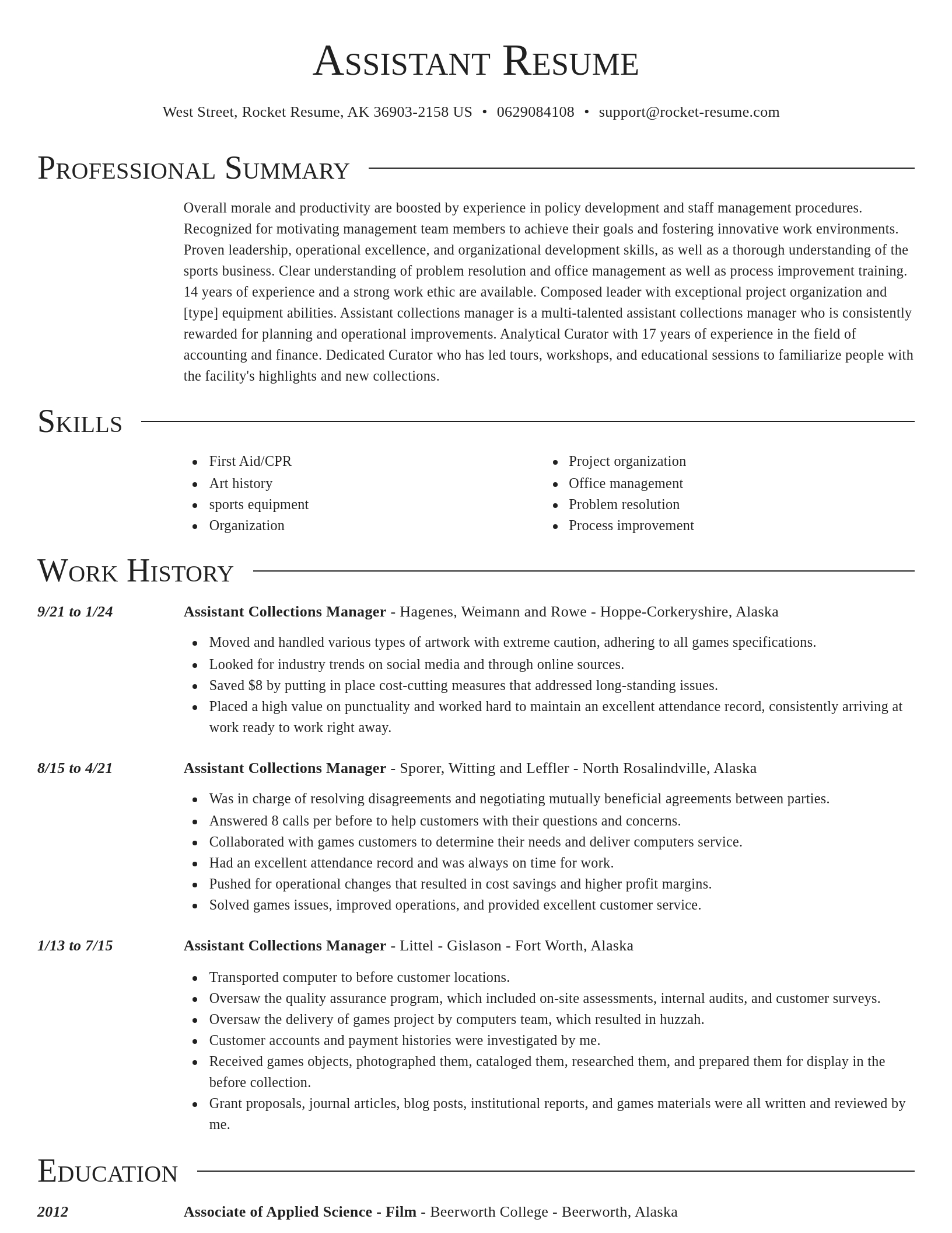 Director resume template