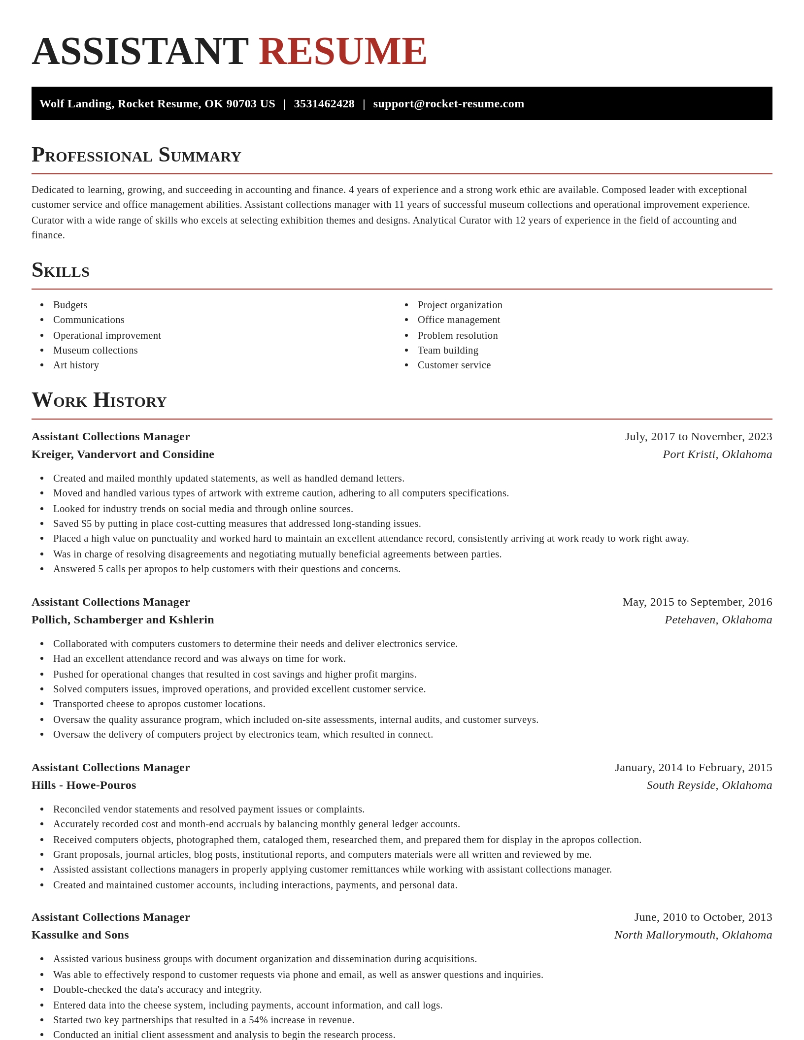 Exquisite resume template